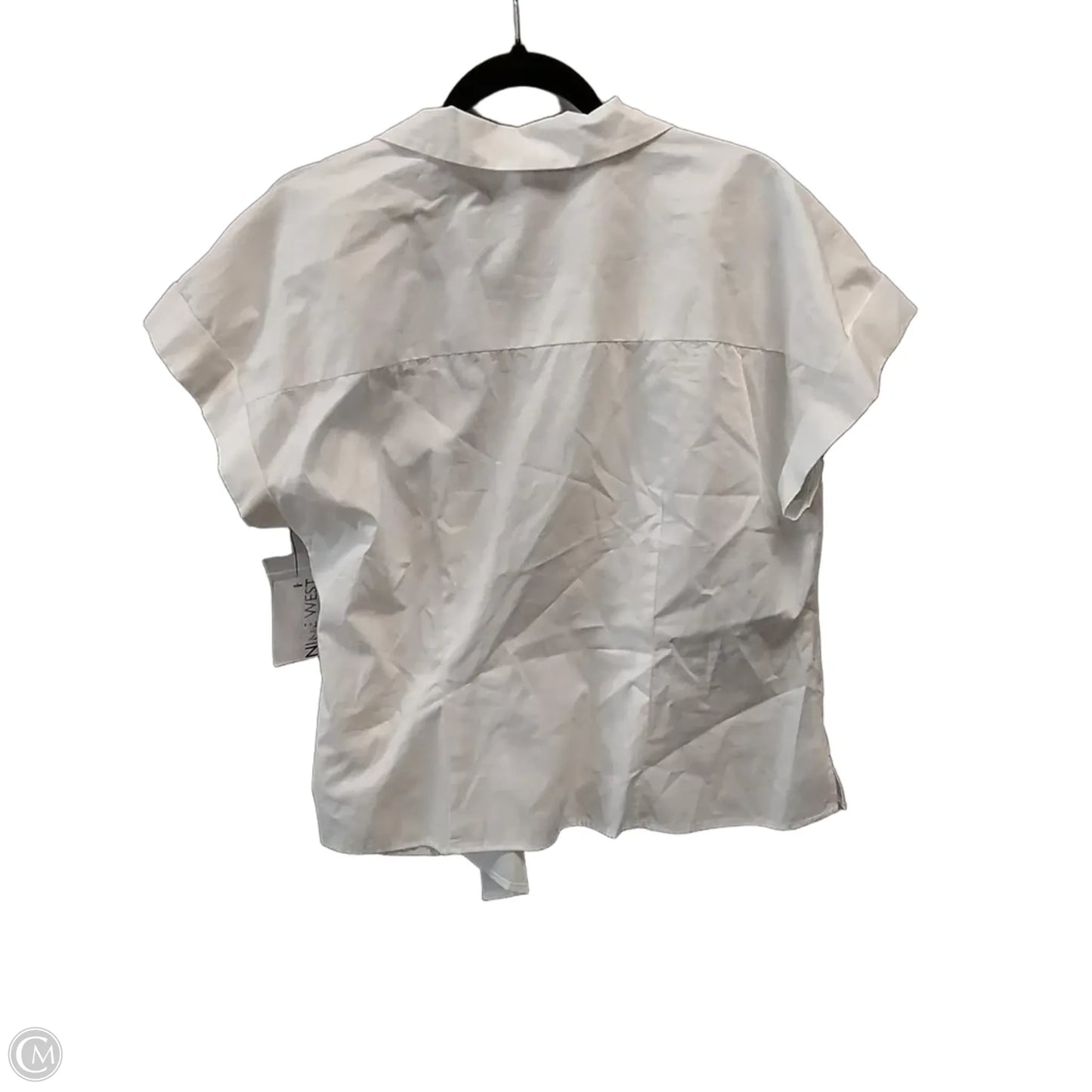 Blouse Short Sleeve By Nine West In White, Size: Xl