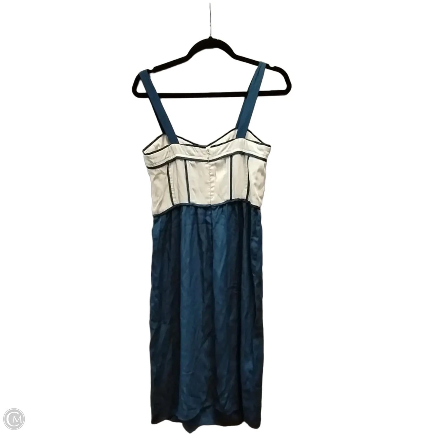 Dress Casual Short By Tinley Road In Blue & Cream, Size: M