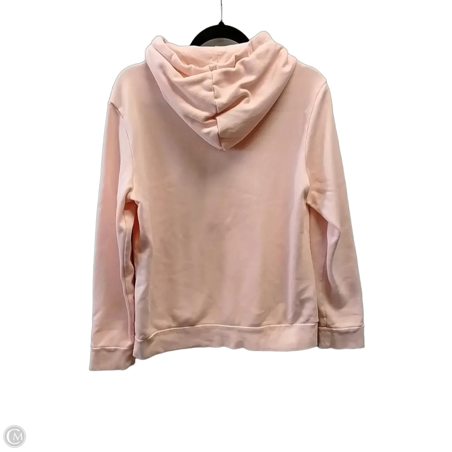 Athletic Sweatshirt Hoodie By Adidas In Peach, Size: L