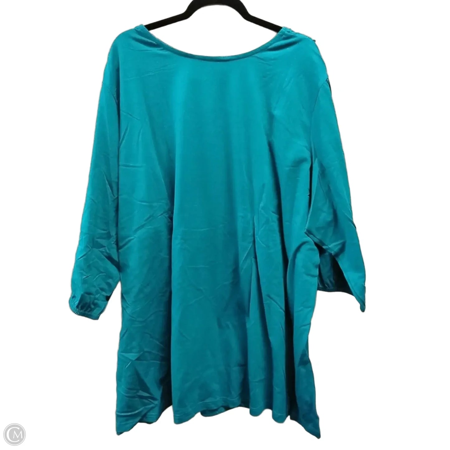 Top Long Sleeve By Roamans In Teal, Size: 5
