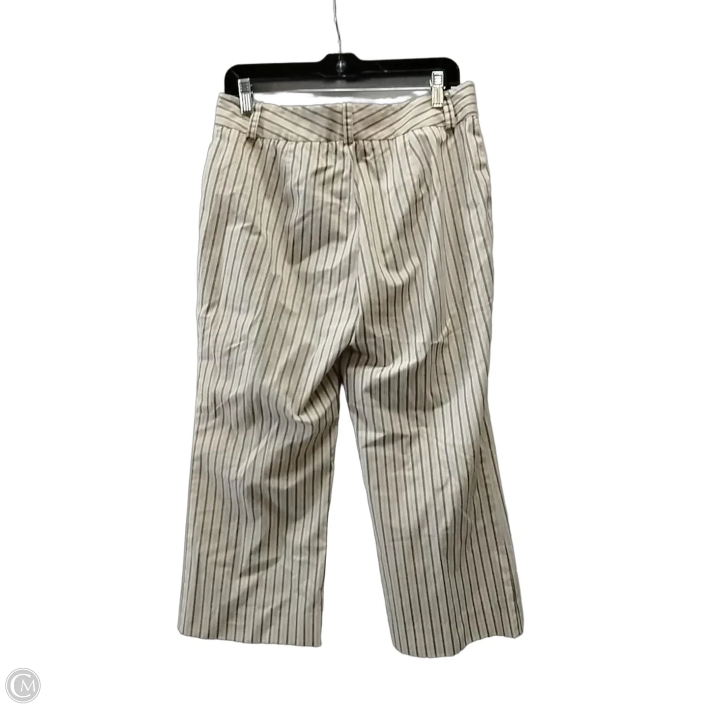 Pants Cropped By Context In Striped Pattern, Size: 10