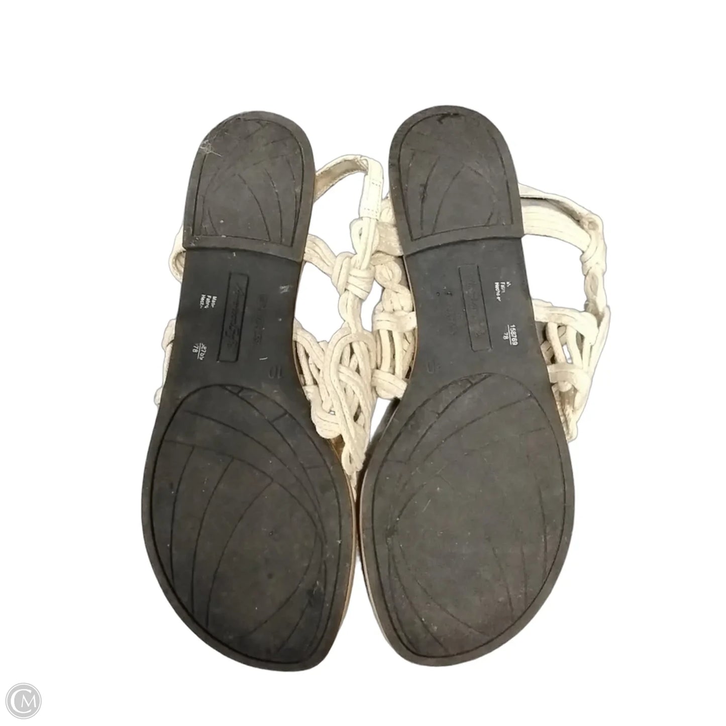 Sandals Flats By American Eagle Shoes In Cream, Size: 10