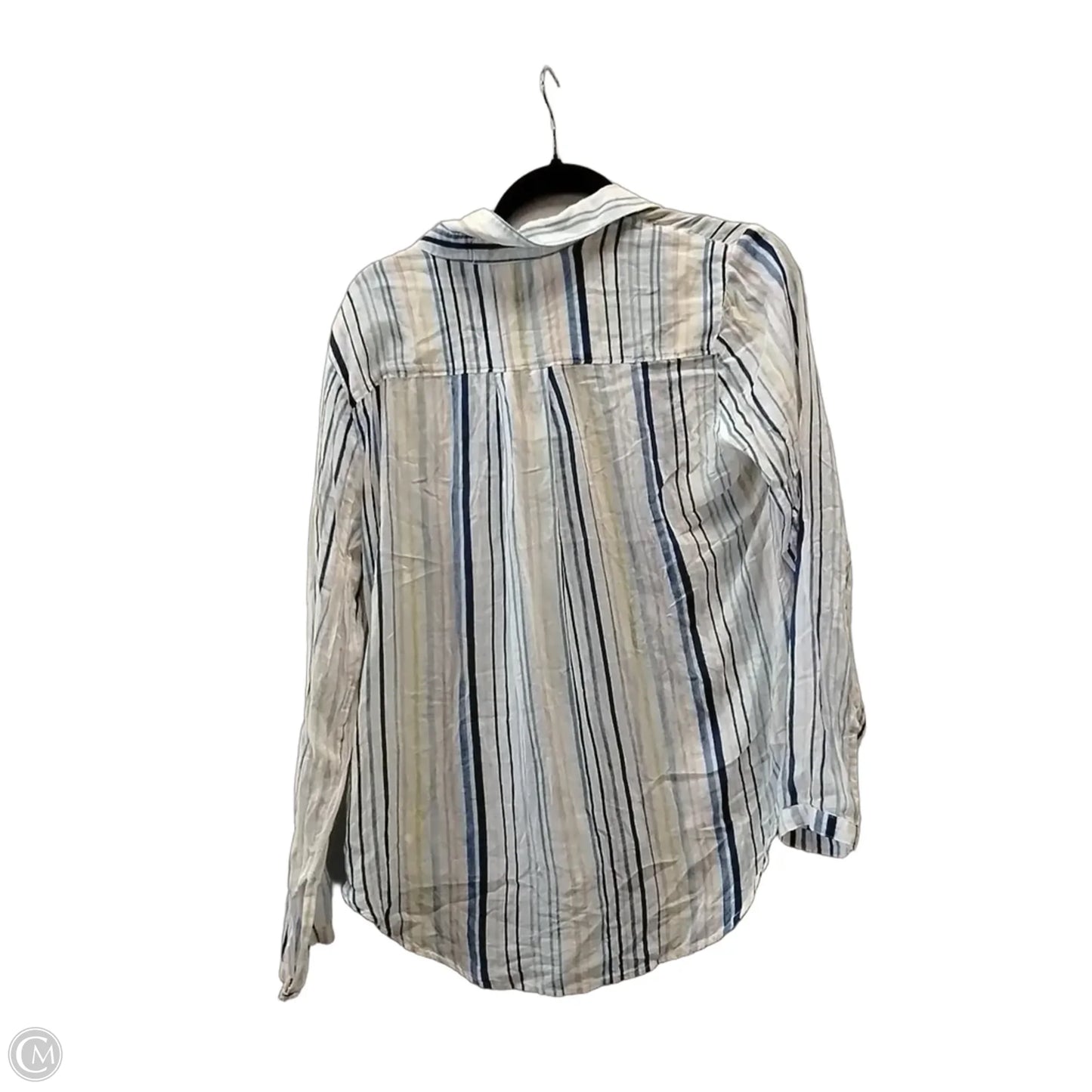 Blouse Long Sleeve By Cloth & Stone In Striped Pattern, Size: M
