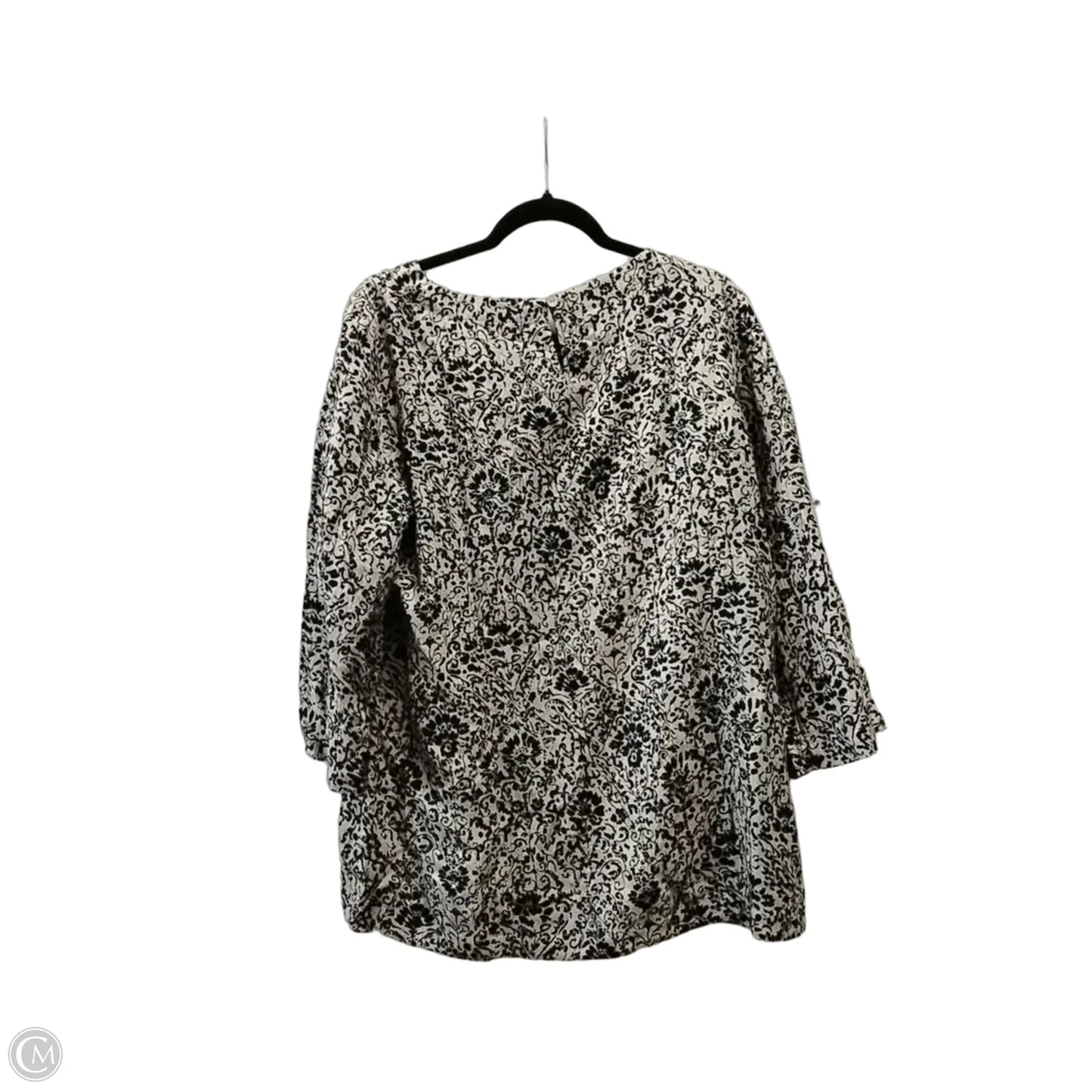 Top Long Sleeve By Soft Surroundings In Black & Brown, Size: L