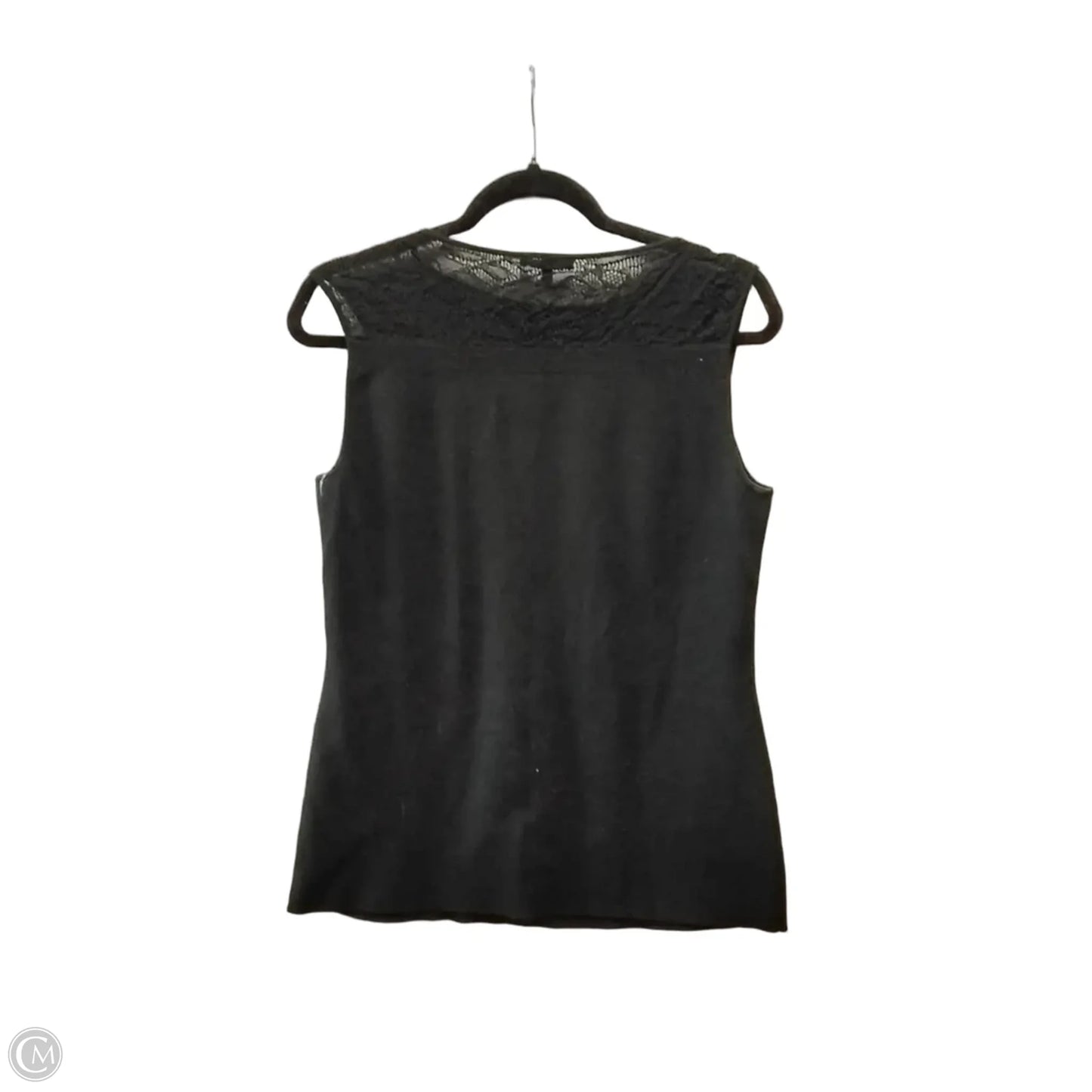 Top Sleeveless Designer By Lafayette 148 In Black, Size: M