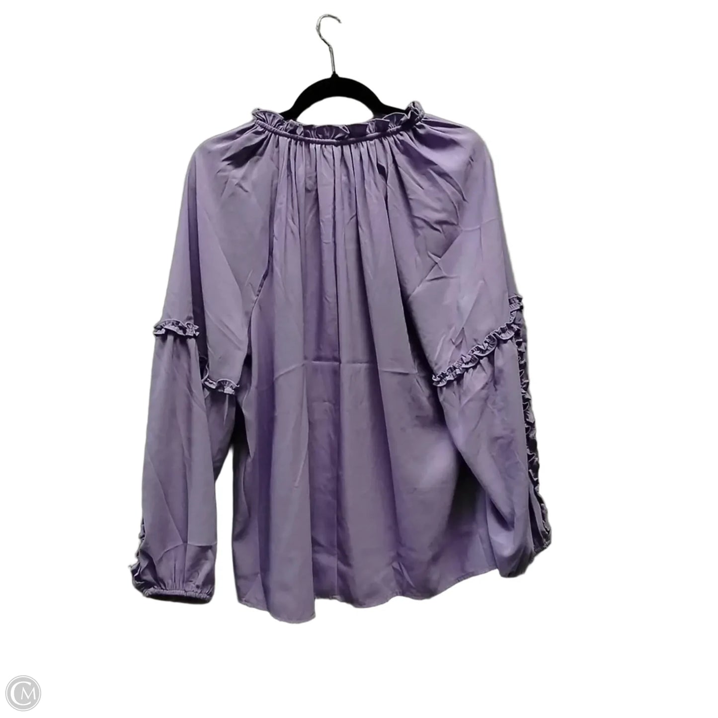 Blouse Long Sleeve By Lane Bryant In Purple, Size: 14