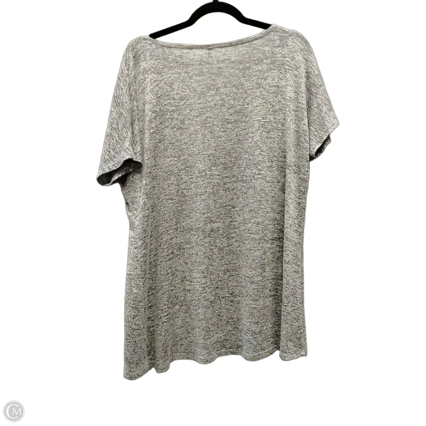 Sweater Short Sleeve By Savanna Jane In Grey, Size: Xl