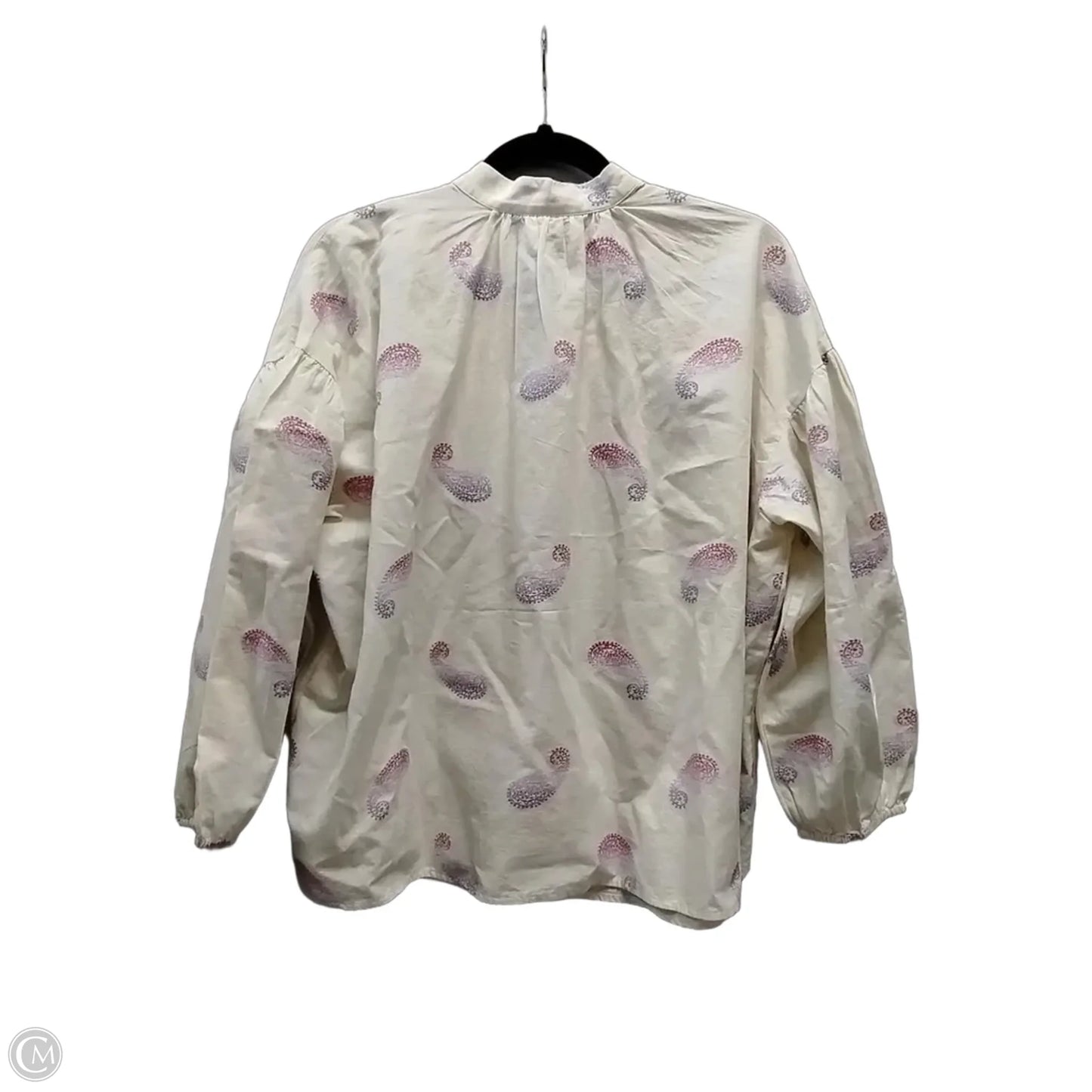 Blouse Long Sleeve By J. Jill In Paisley Print, Size: S