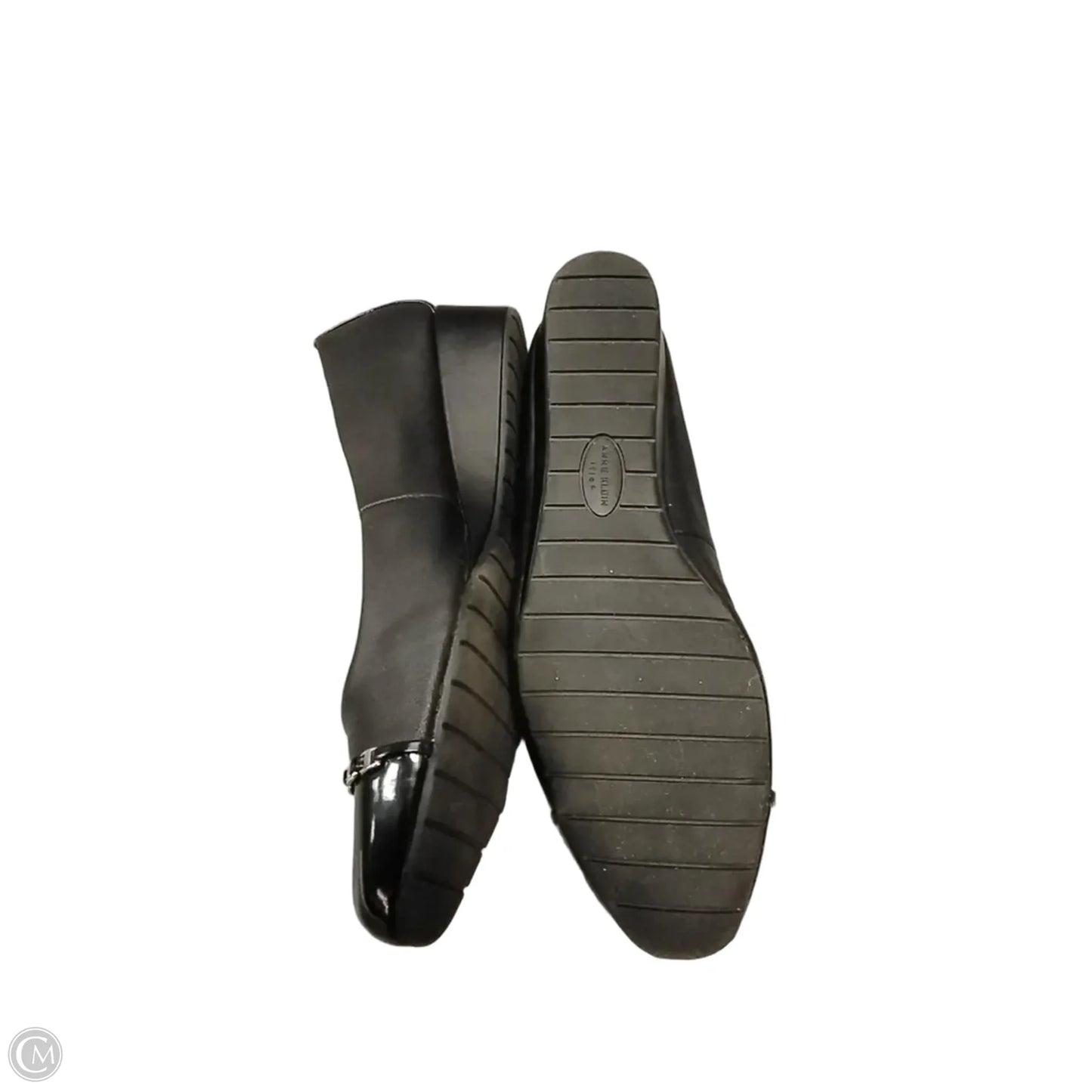 Shoes Flats By Anne Klein In Black & Silver, Size: 9.5