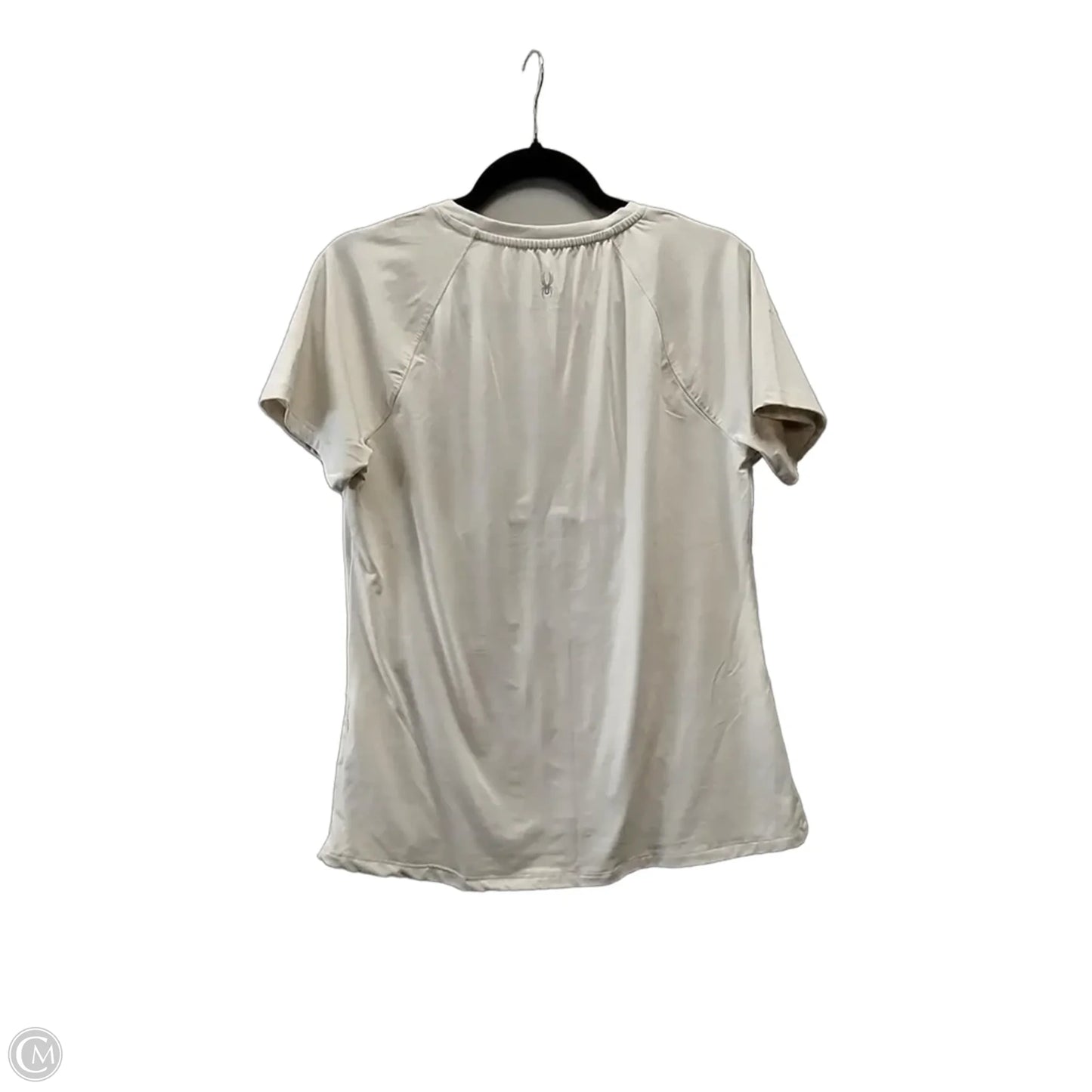 Athletic Top Short Sleeve By Spyder In Beige, Size: L