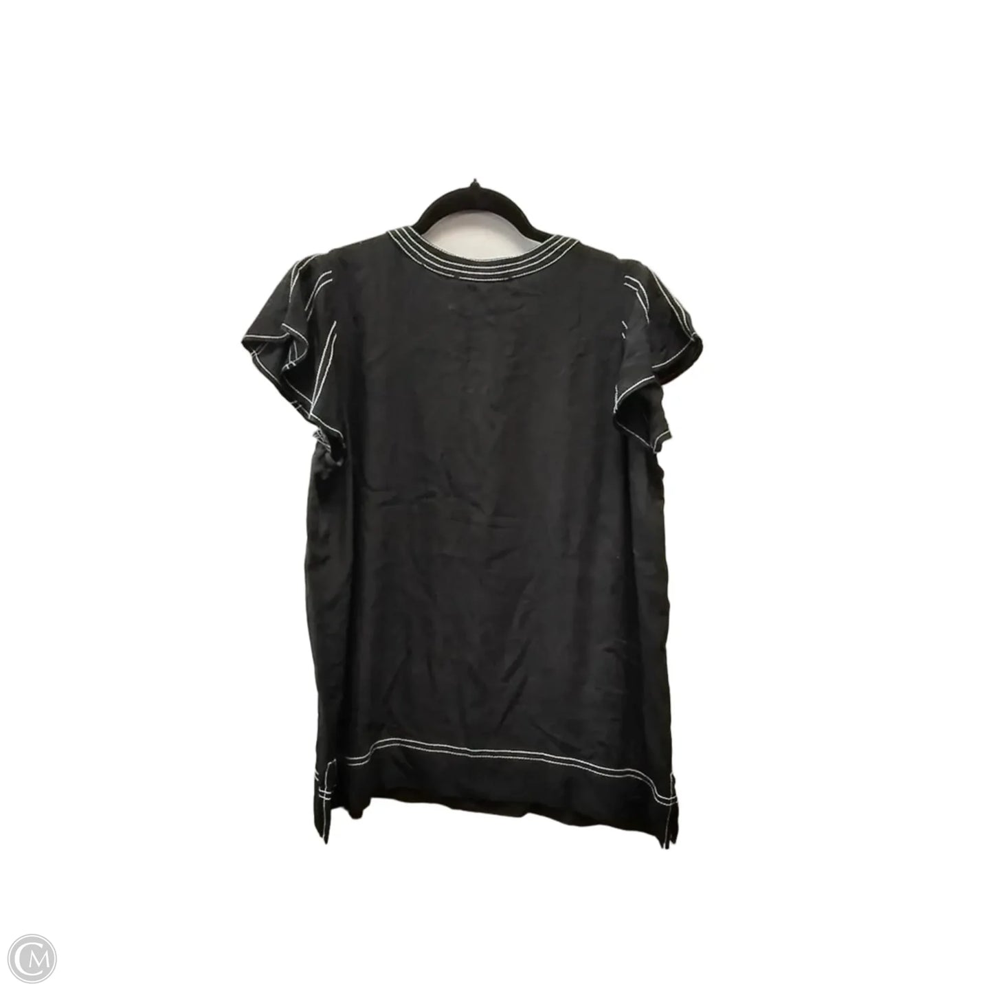 Top Short Sleeve By Loft In Black, Size: M