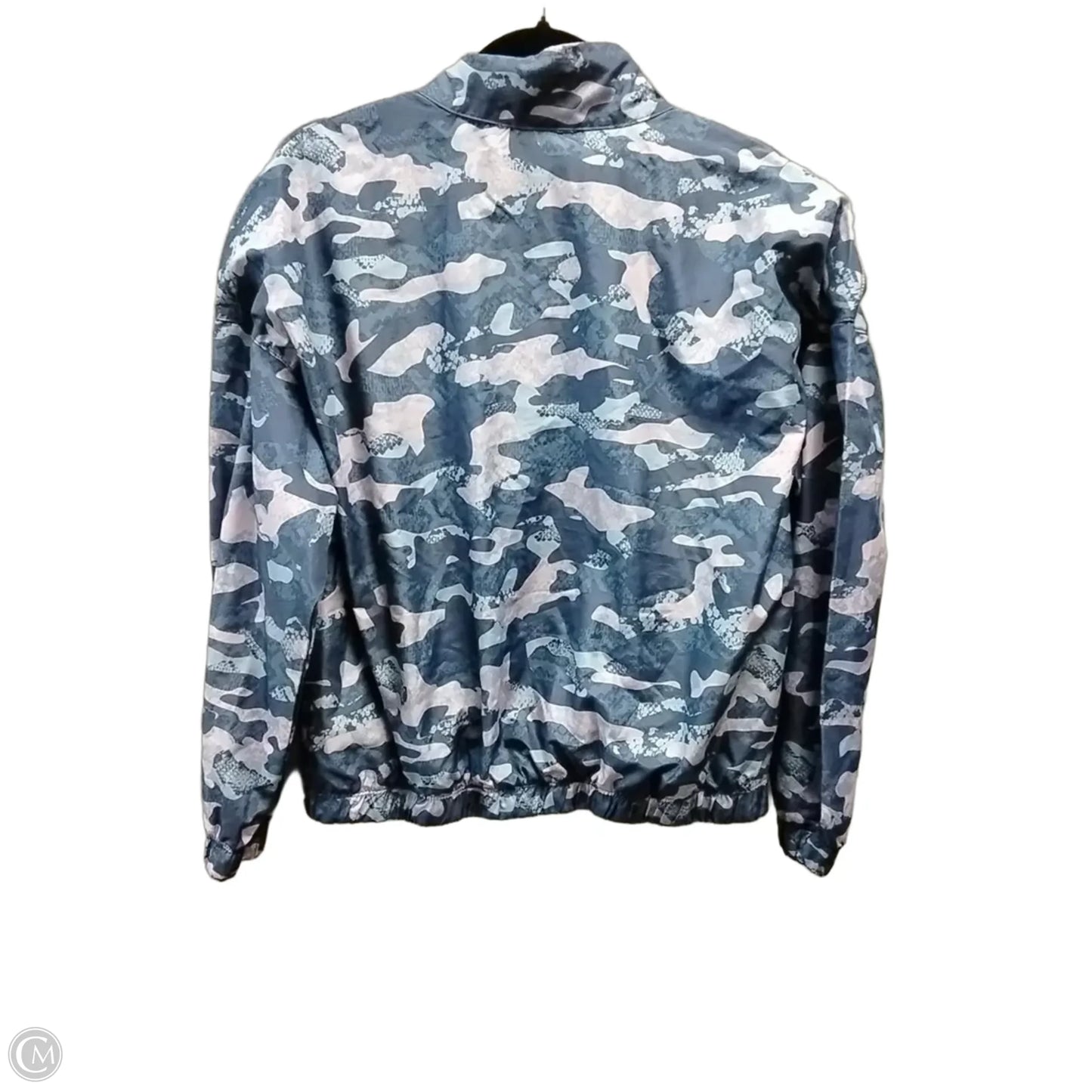 Athletic Jacket By Reebok In Camouflage Print, Size: L