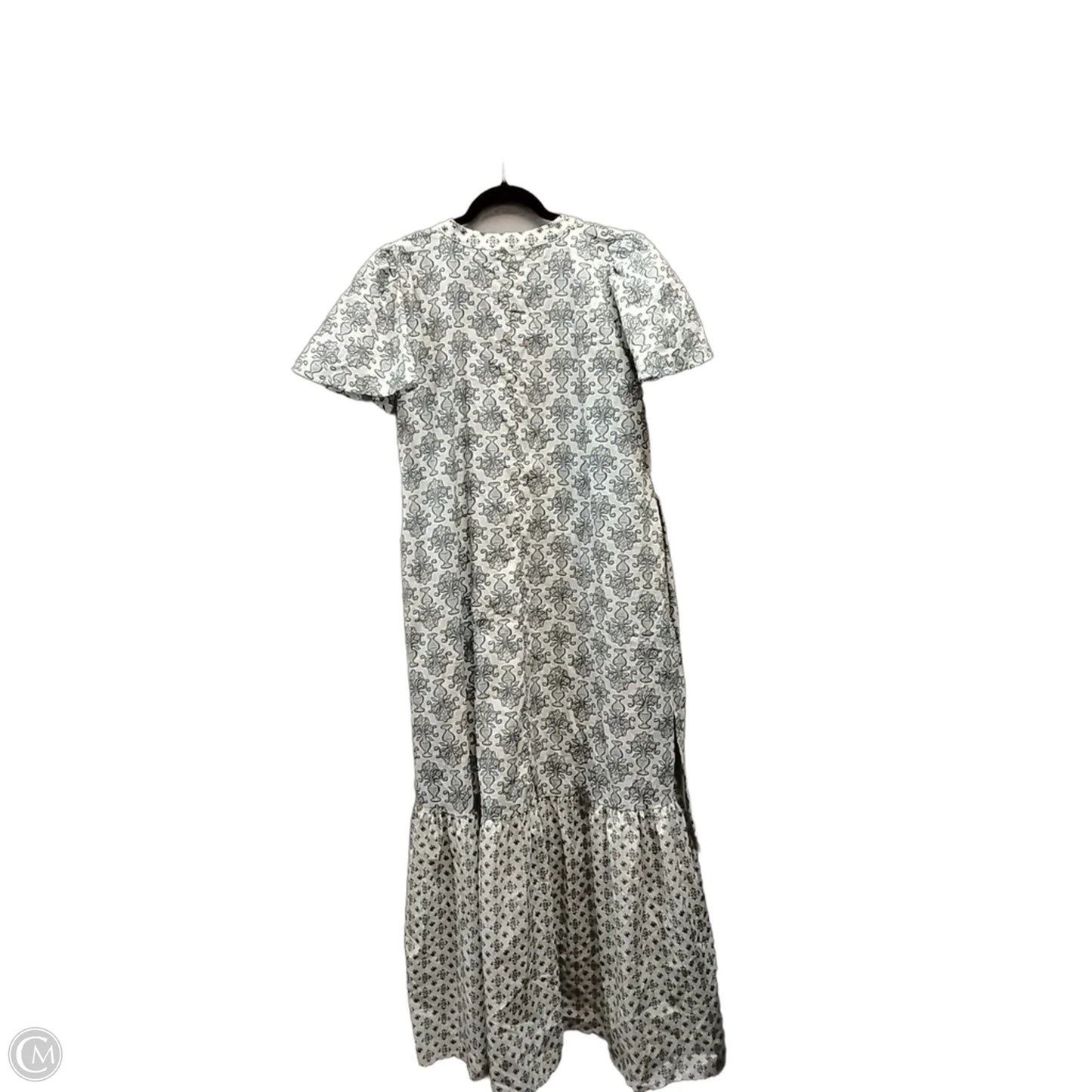 Dress Casual Midi By Clothes Mentor In Blue & White, Size: 12