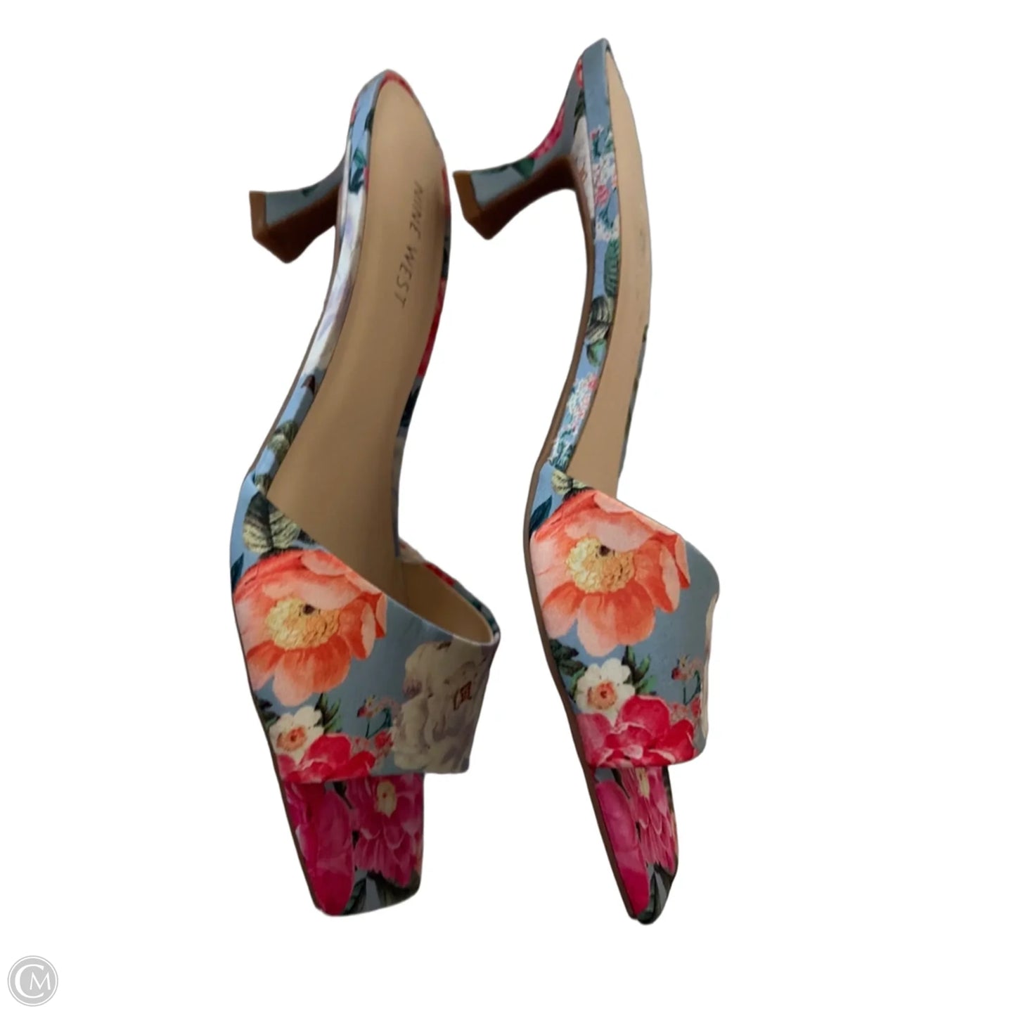 Shoes Heels Kitten By Nine West In Floral Print, Size: 9