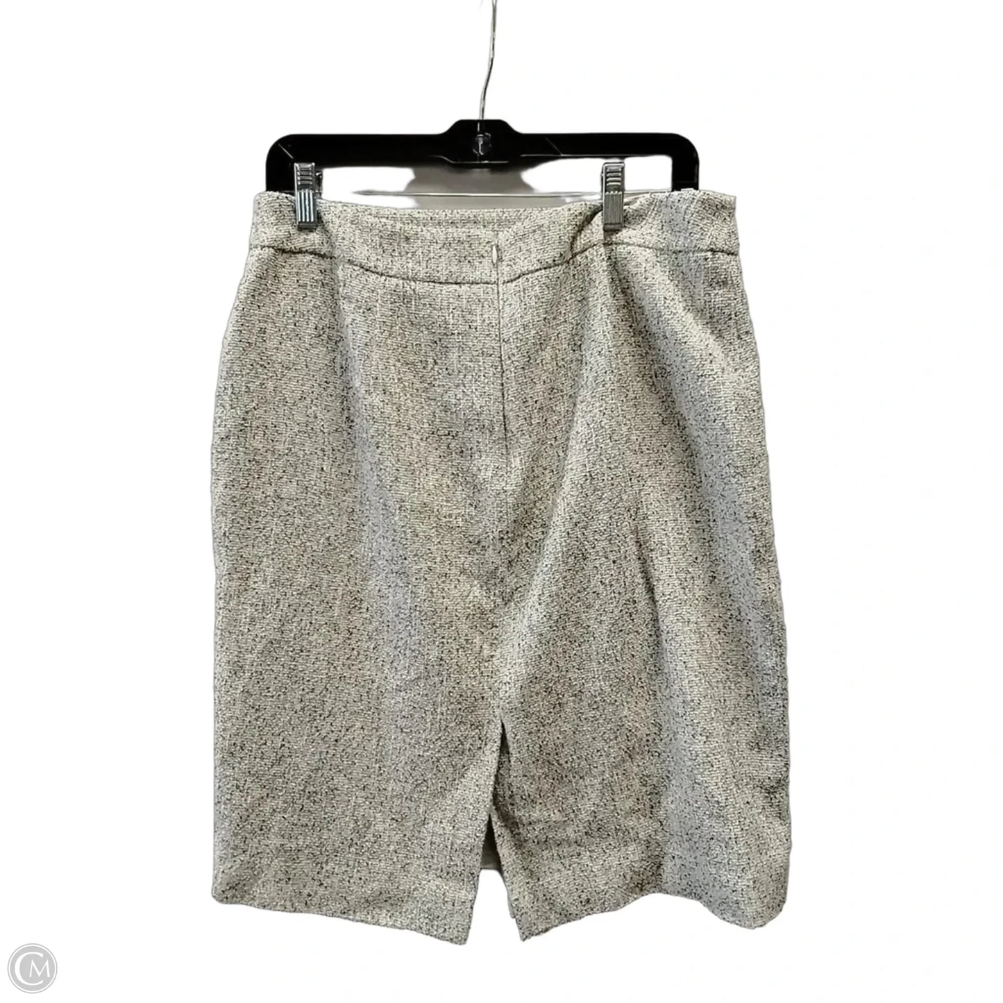 Skirt Mini & Short By Ann Taylor In Grey & White, Size: 10