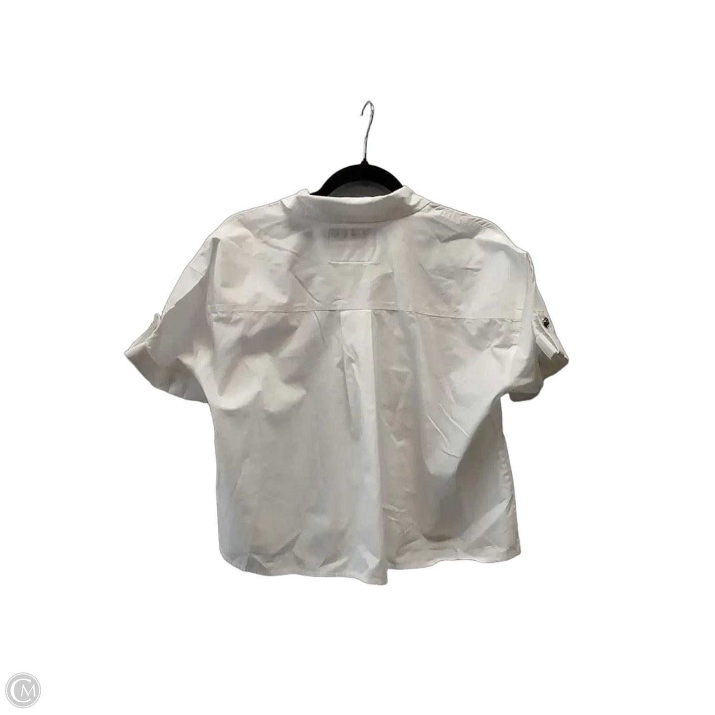Top Short Sleeve Designer By Karl Lagerfeld In White, Size: M