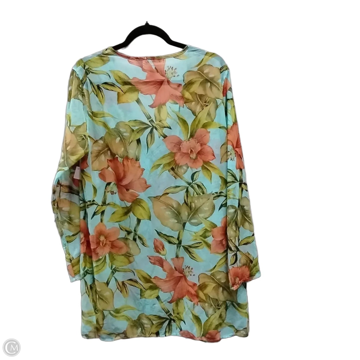 Swimwear Cover-up By Clothes Mentor In Floral Print, Size: Onesize