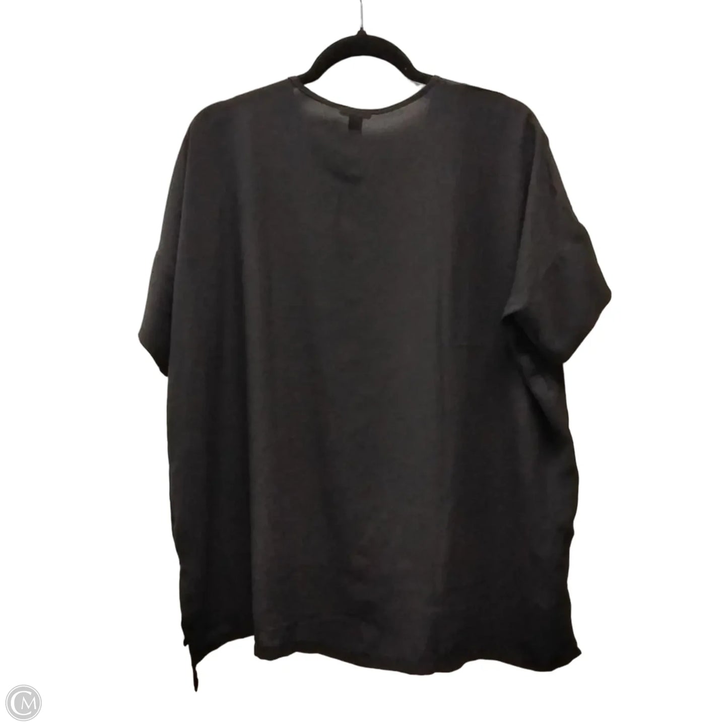 Blouse Short Sleeve By Dana Buchman In Black, Size: Xs