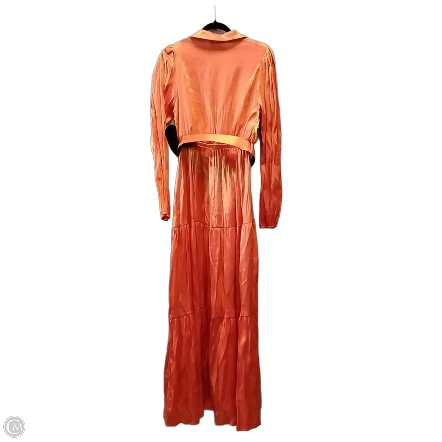 Dress Party Long By Clothes Mentor In Orange, Size: 14