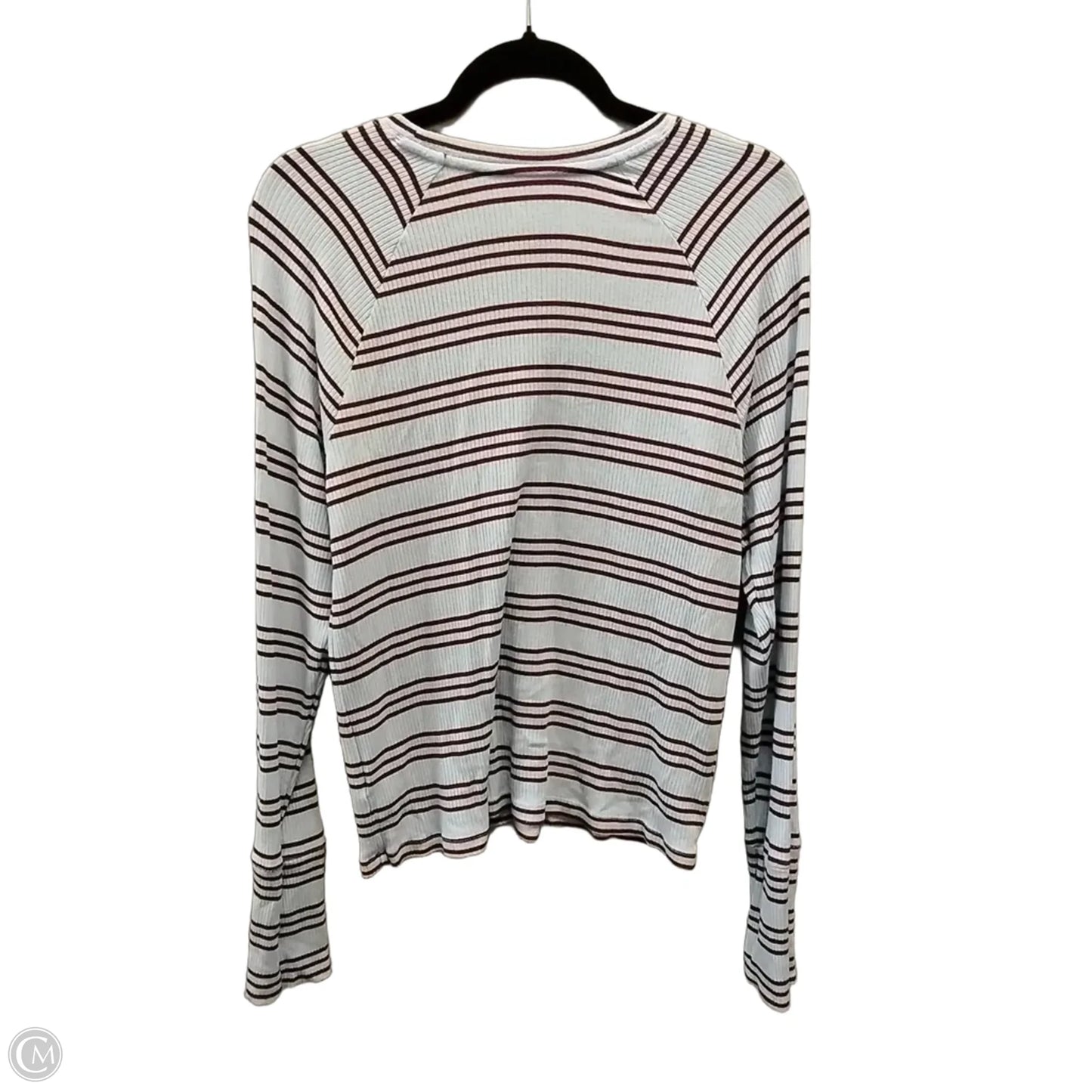 Top Long Sleeve By Offline In Striped Pattern, Size: Xl