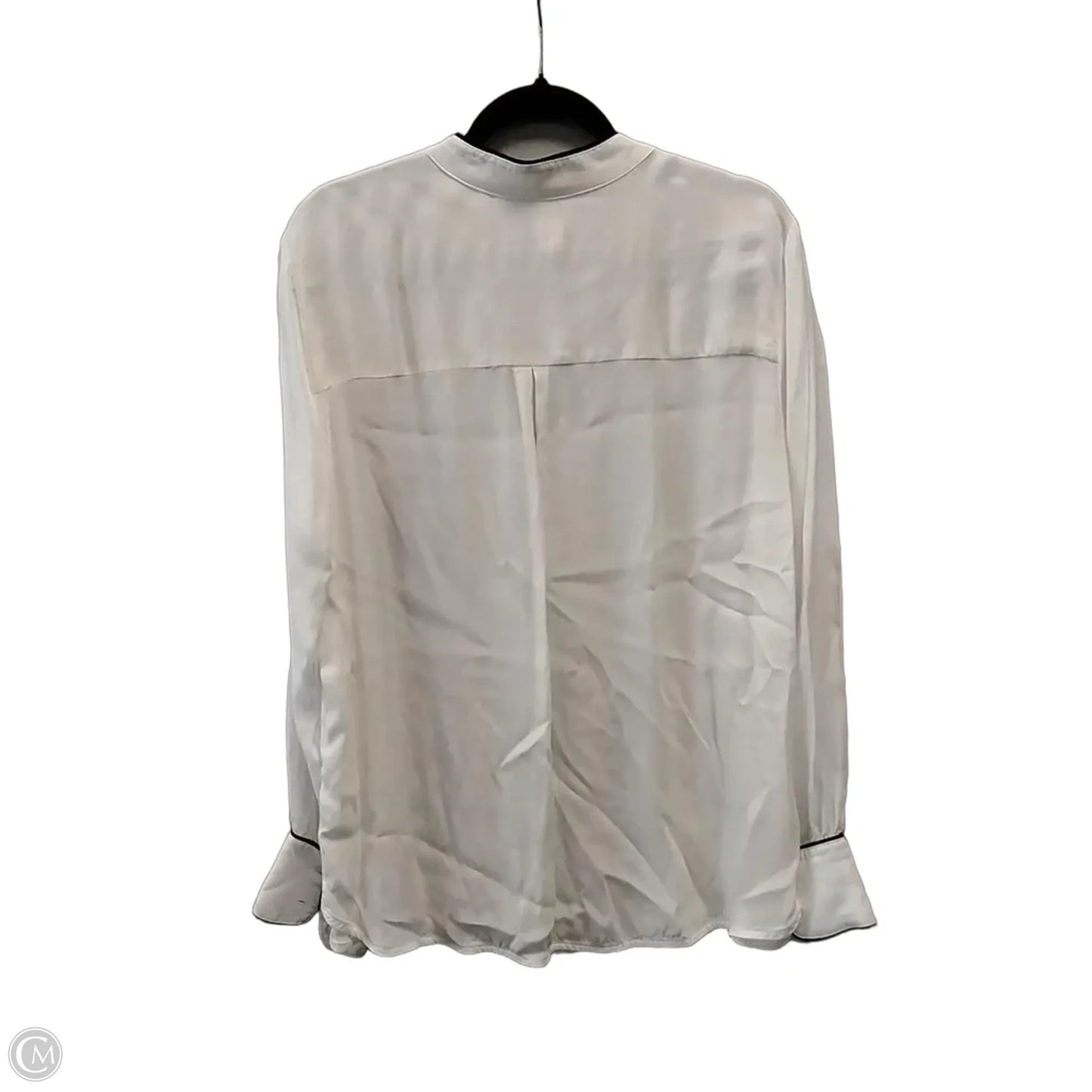 Blouse Long Sleeve By Gap In Blue & White, Size: Xl