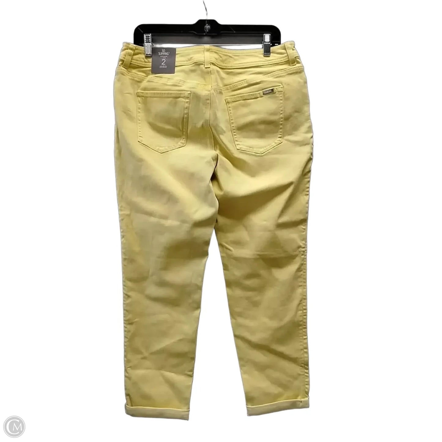 Jeans Straight By Chicos In Yellow, Size: 12