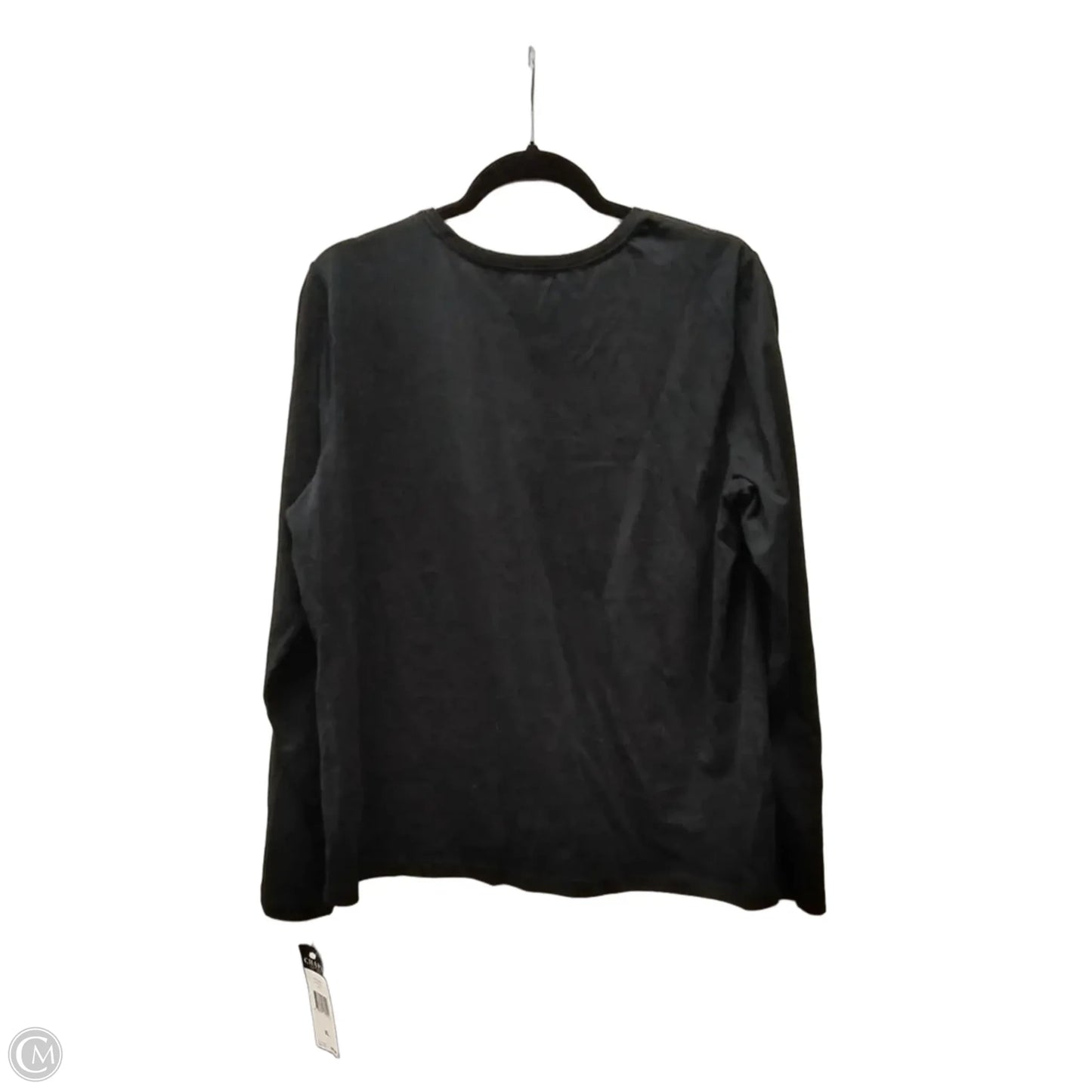 Top Long Sleeve By Chaps In Black, Size: Xl