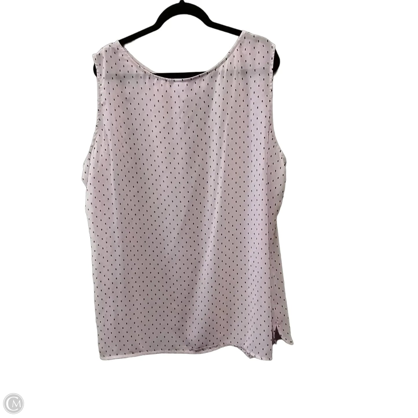 Blouse Sleeveless By Liz Claiborne In Black & Pink, Size: 3x