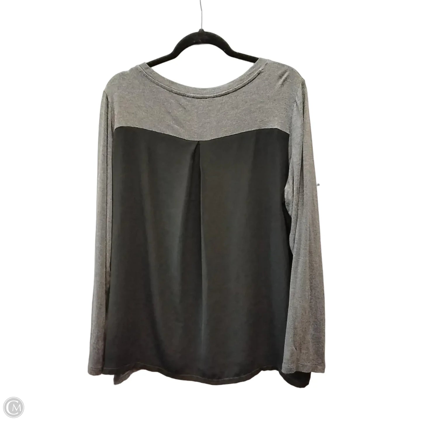 Top Long Sleeve By Banana Republic In Black & Grey, Size: L