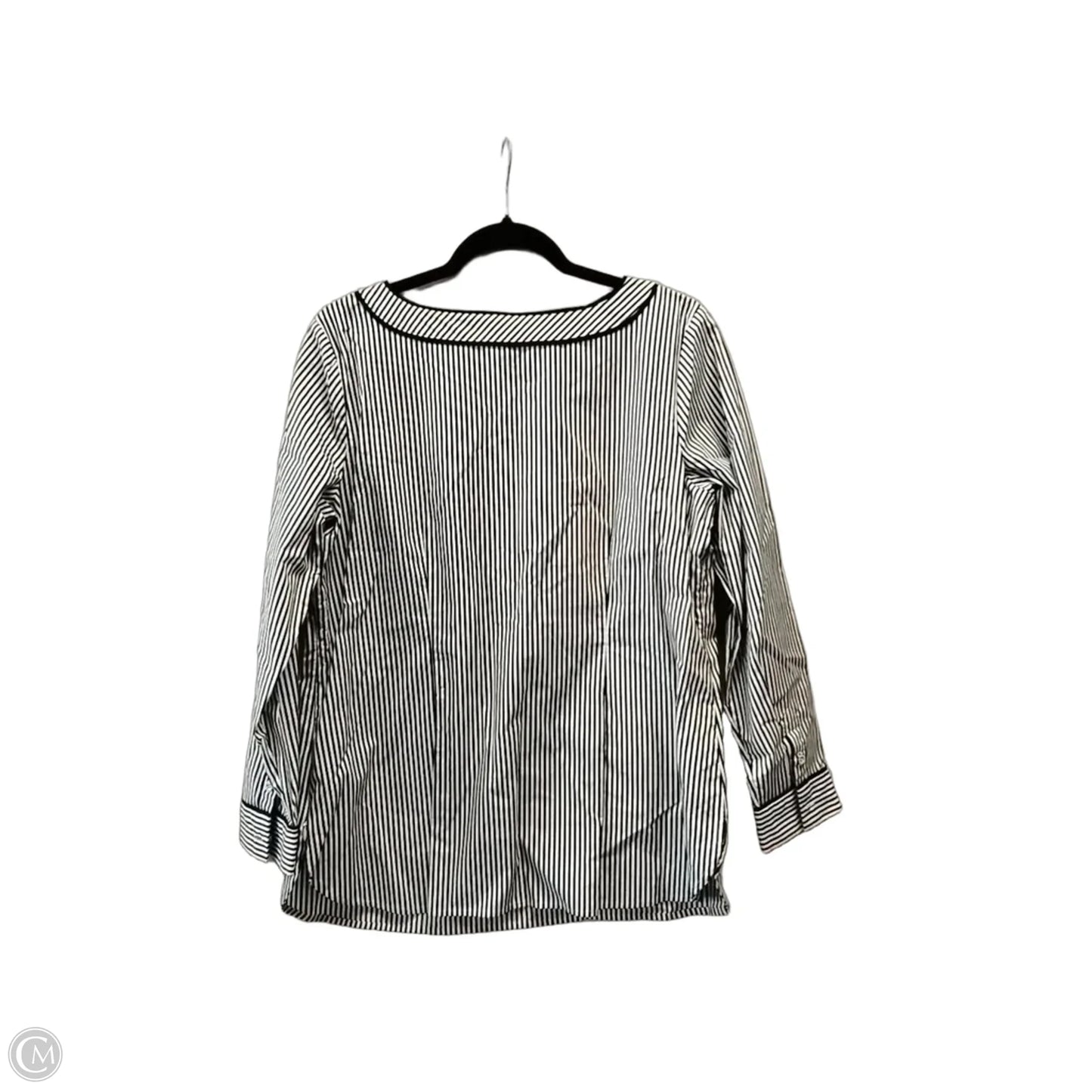Blouse Long Sleeve By Talbots In Striped Pattern, Size: Lp