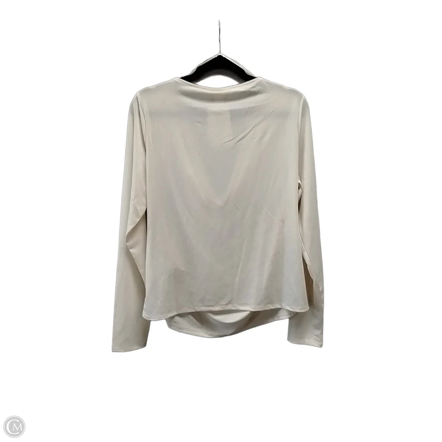 Blouse Long Sleeve By H&m In Cream, Size: Xl