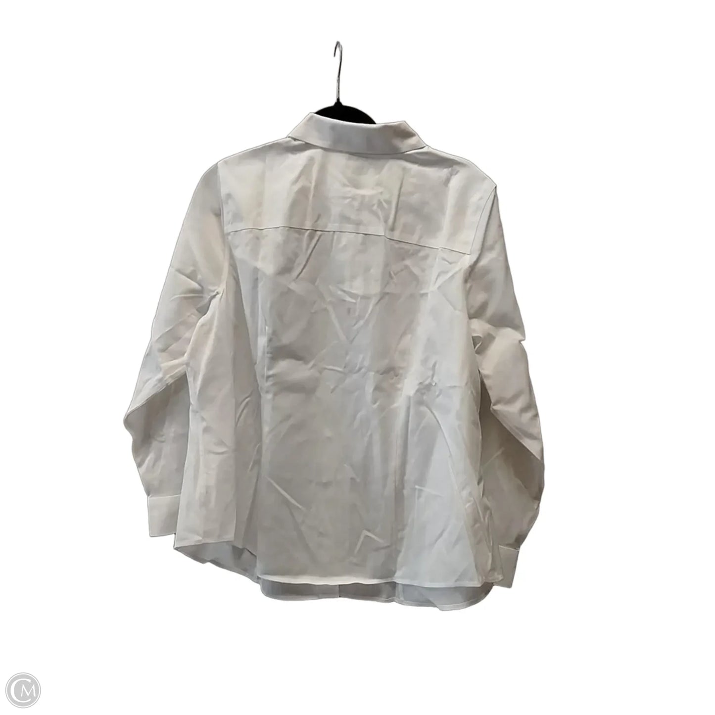 Blouse Long Sleeve By Talbots In White, Size: Xl