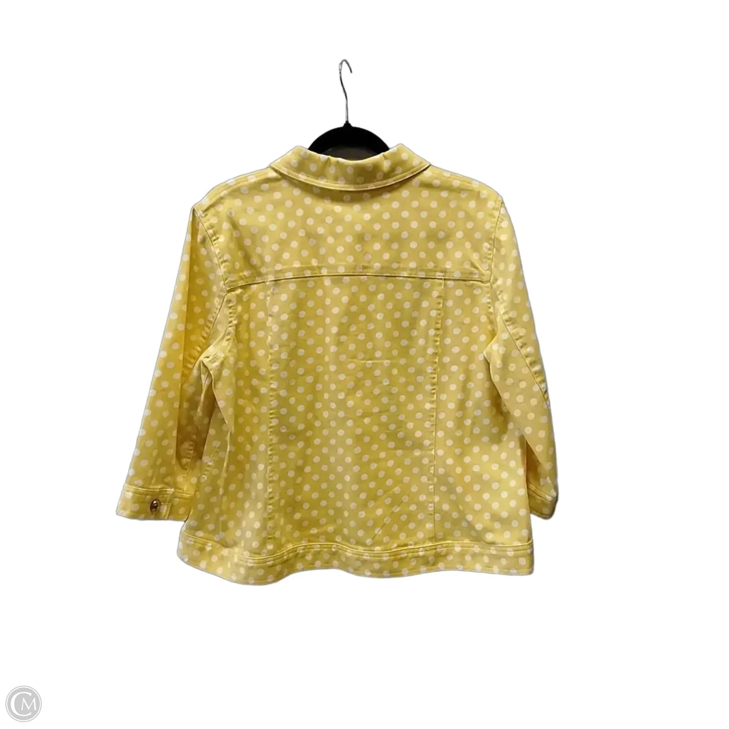 Jacket Denim By Christopher And Banks In Yellow, Size: Xl