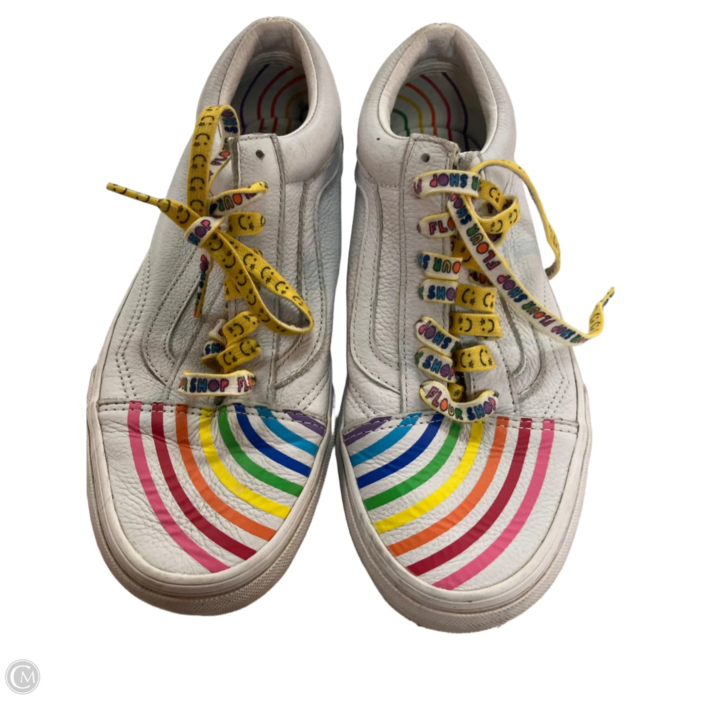 Shoes Athletic By Vans In White, Size: 7.5