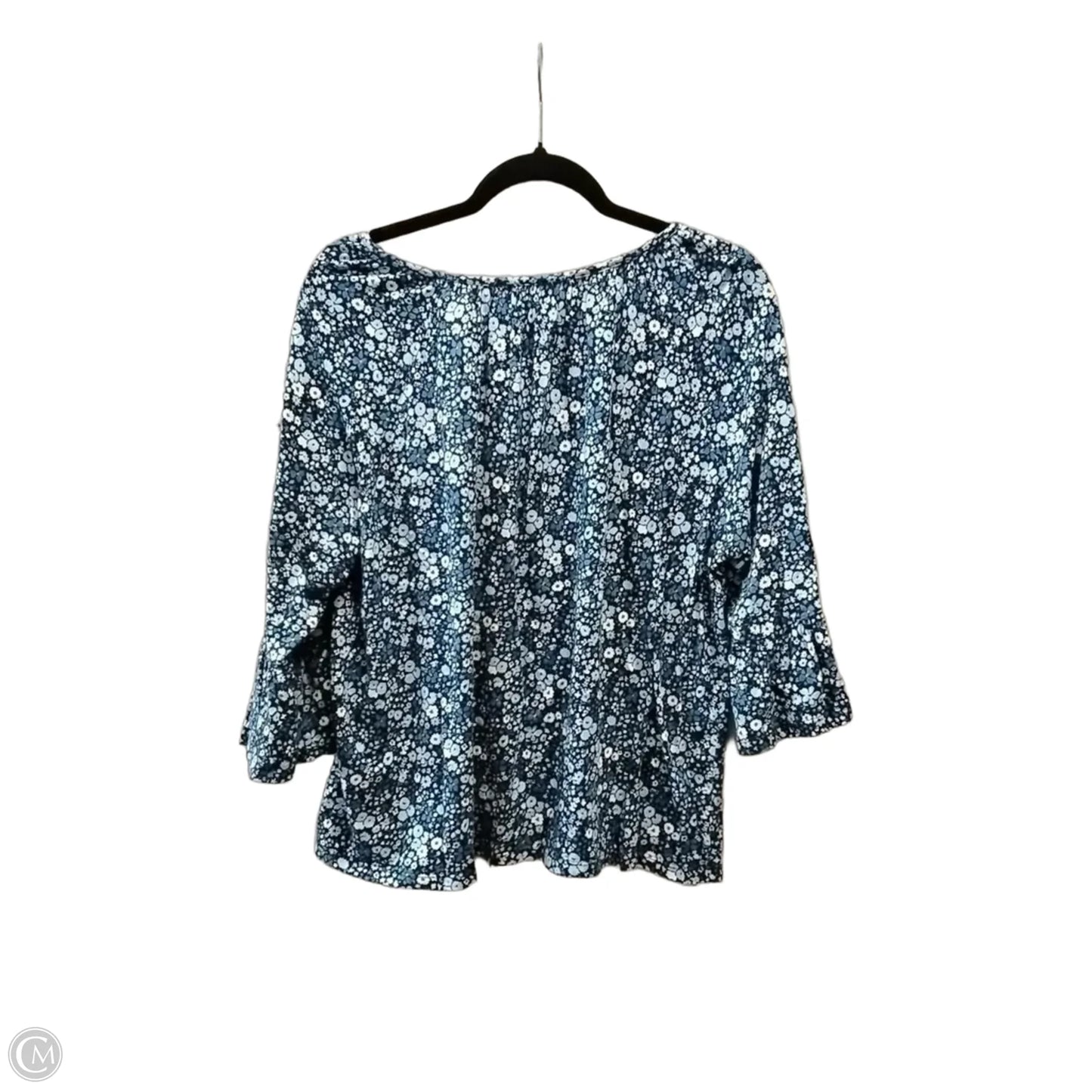 Blouse 3/4 Sleeve By Michael By Michael Kors In Floral Print, Size: Xl