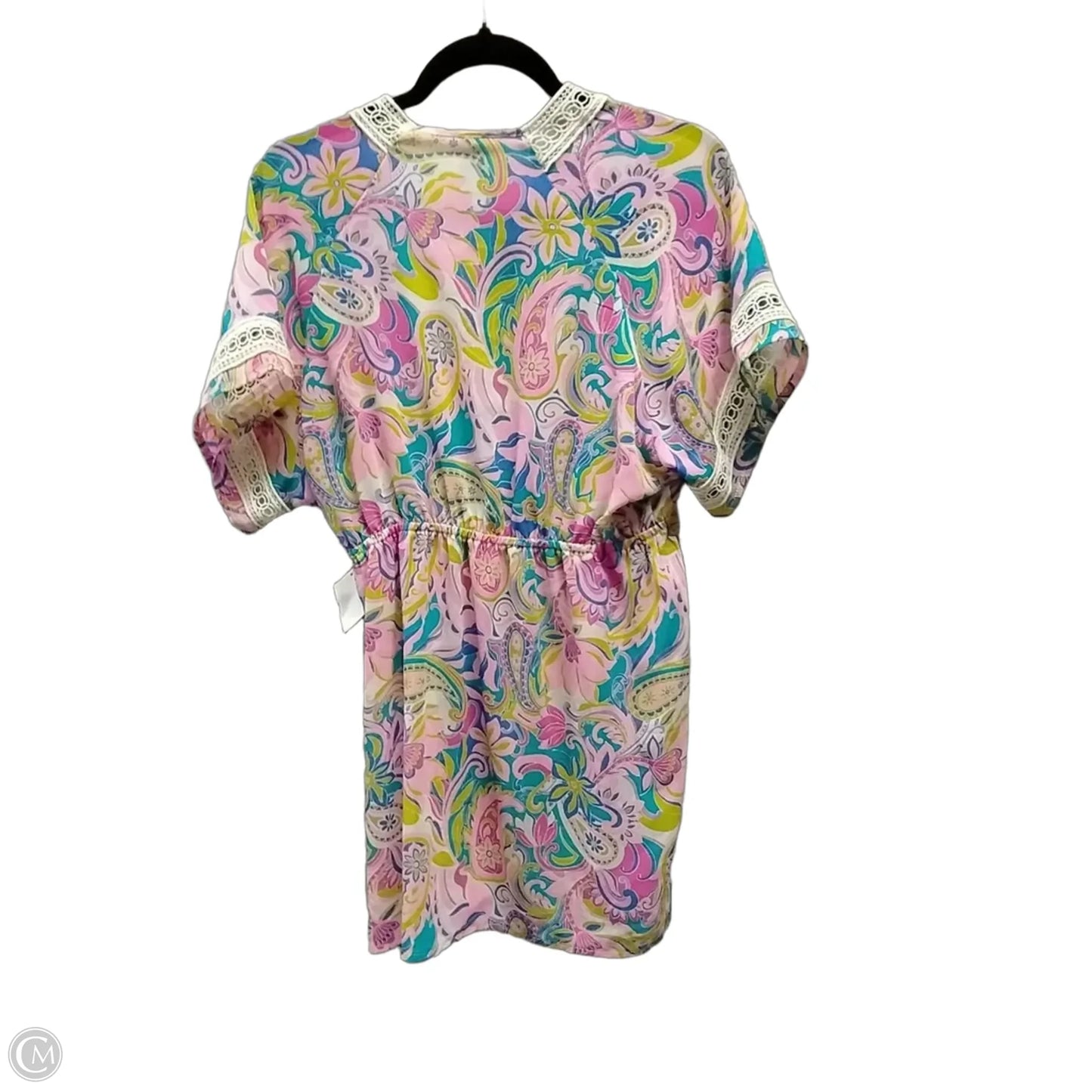 Blouse Short Sleeve By Dr2 In Floral Print, Size: L