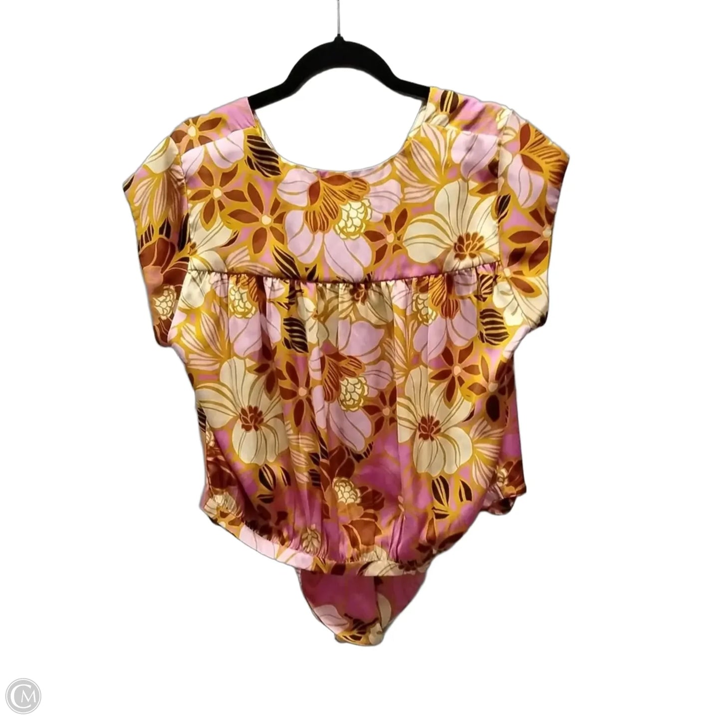 Blouse Short Sleeve By Dr2 In Floral Print, Size: L