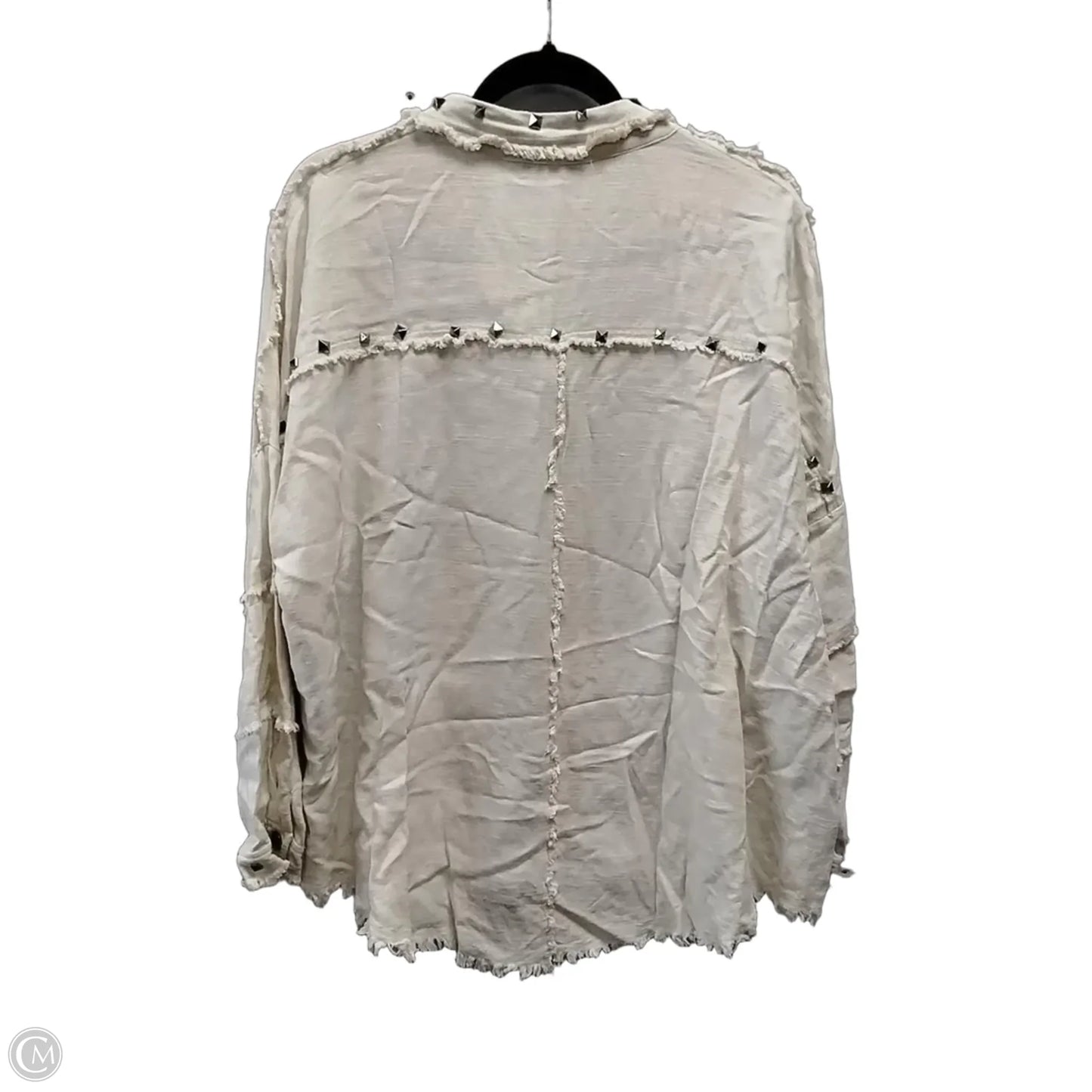 Top Long Sleeve By Davi & Dani In Beige, Size: L