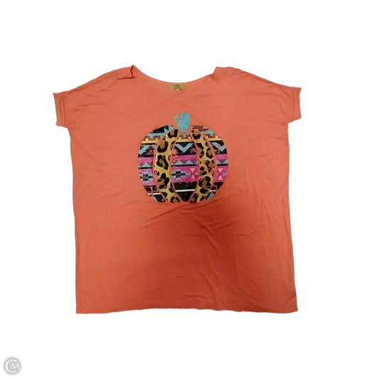 Top Short Sleeve By Piko In Orange, Size: S