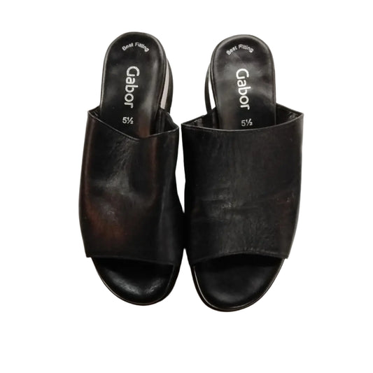 Sandals Flats By Gabor In Black, Size: 5.5