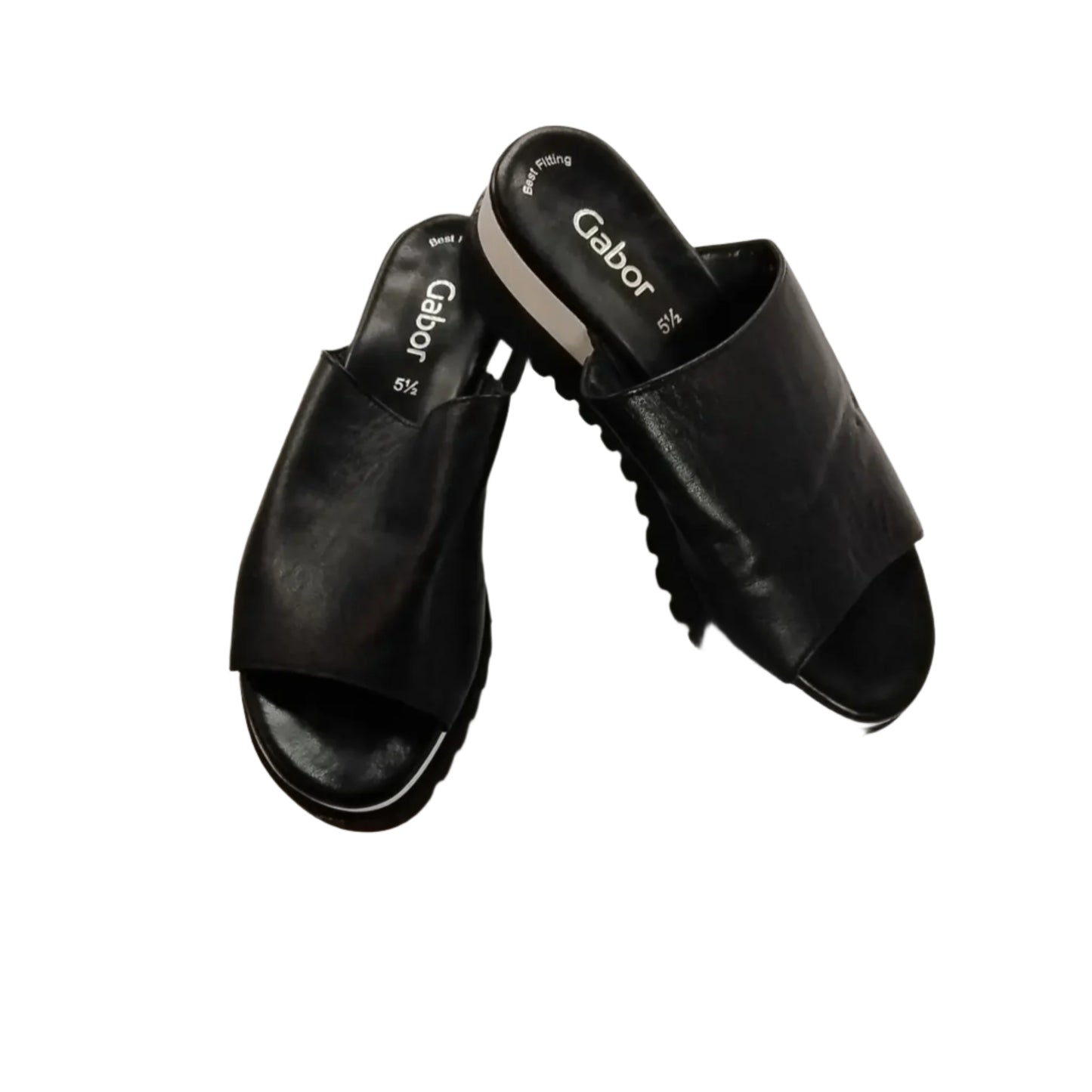 Sandals Flats By Gabor In Black, Size: 5.5
