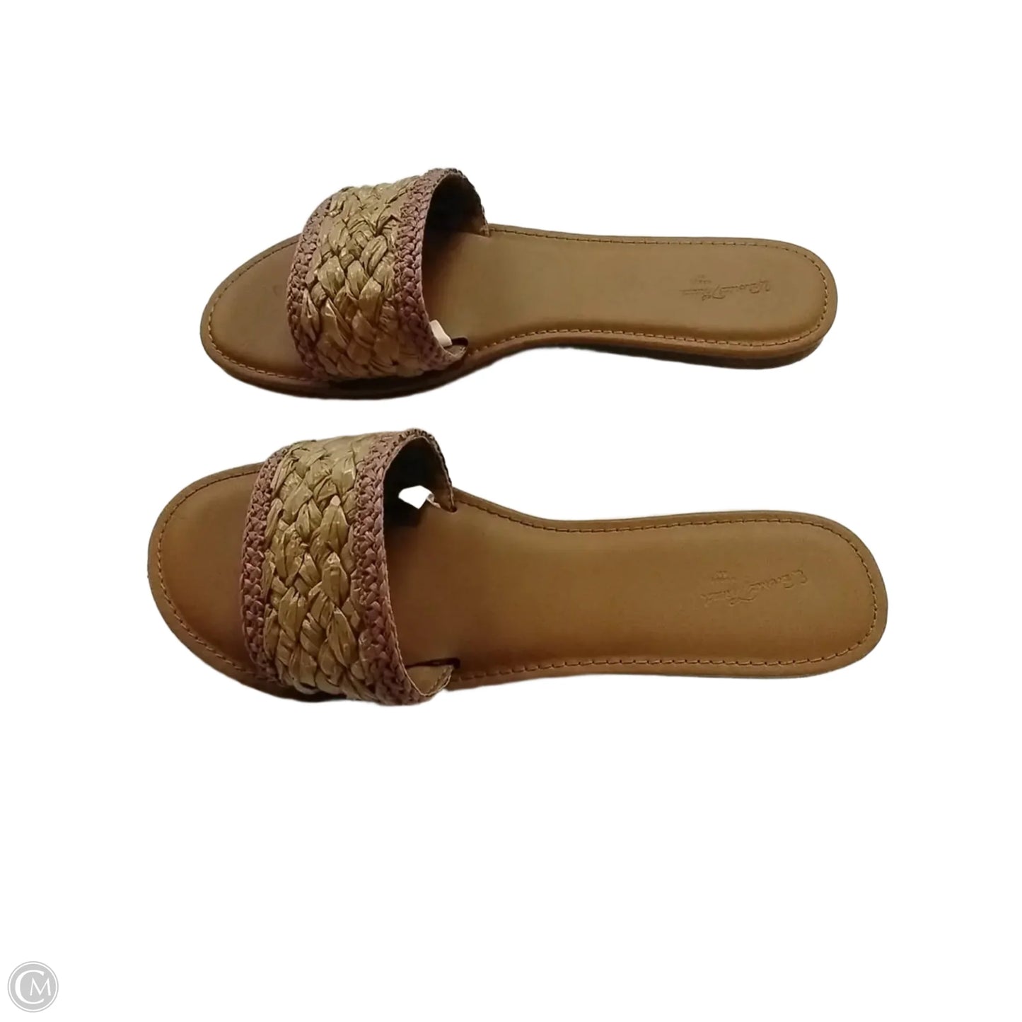 Sandals Flats By Clothes Mentor In Brown & Pink, Size: 11