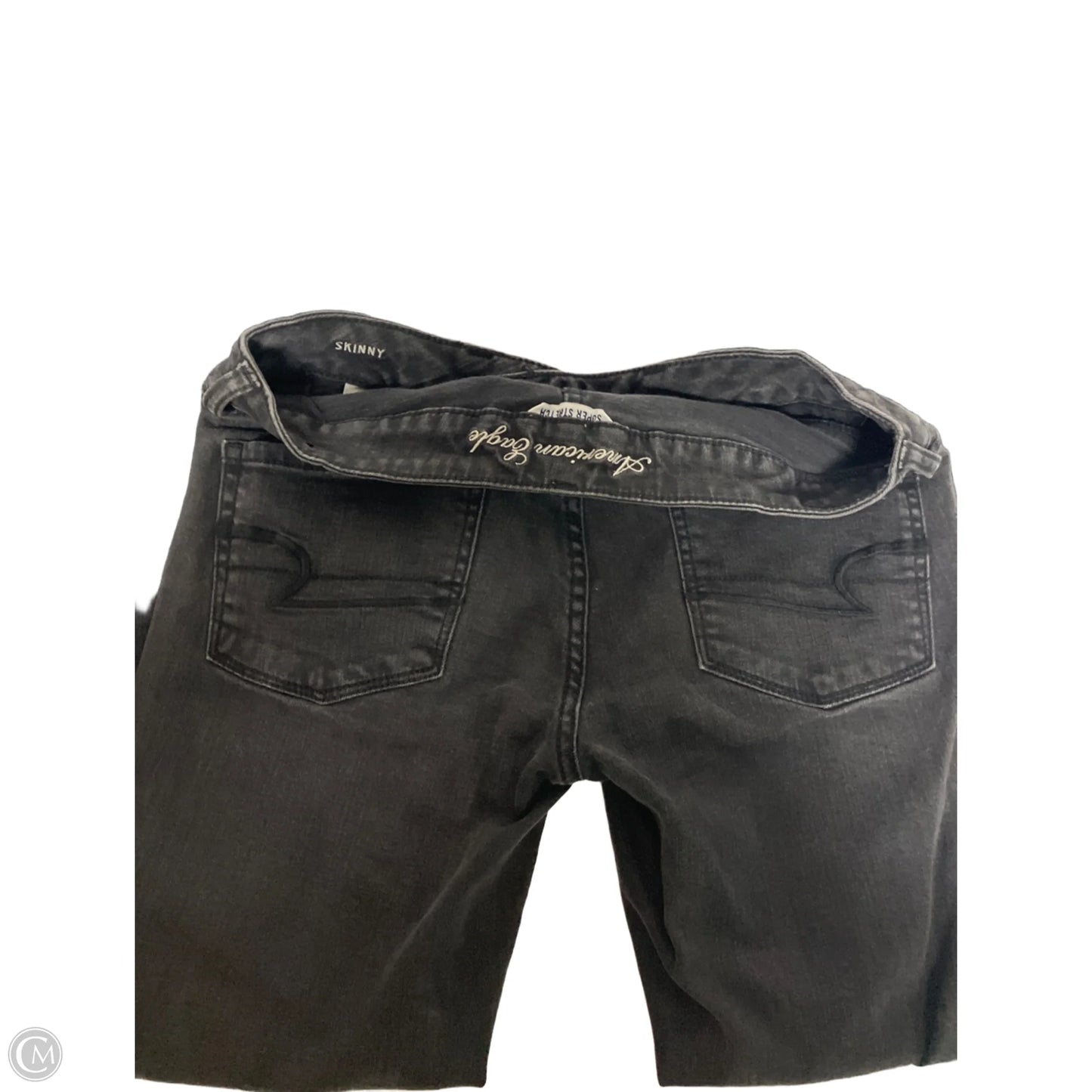 Jeans Skinny By American Eagle In Black, Size: 6