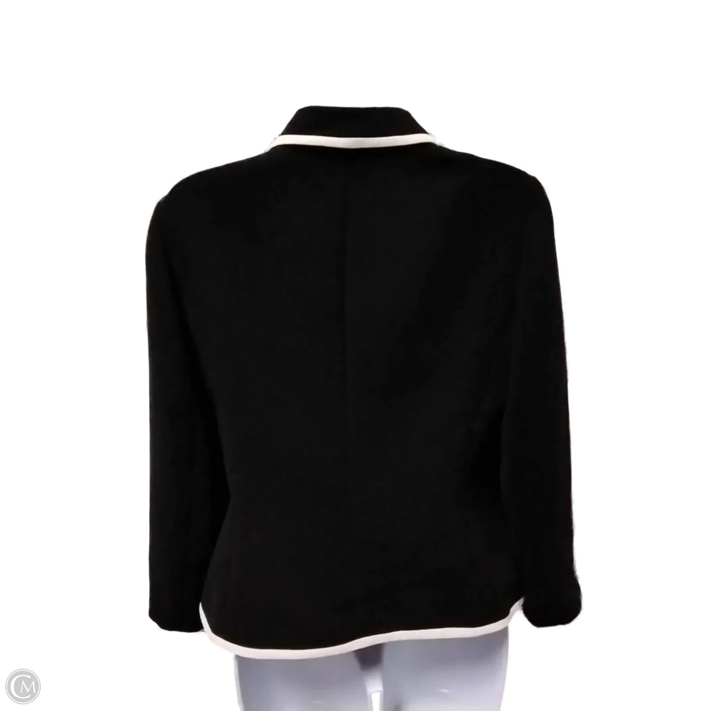 Blazer By Le Suit In Black & White, Size: 6p