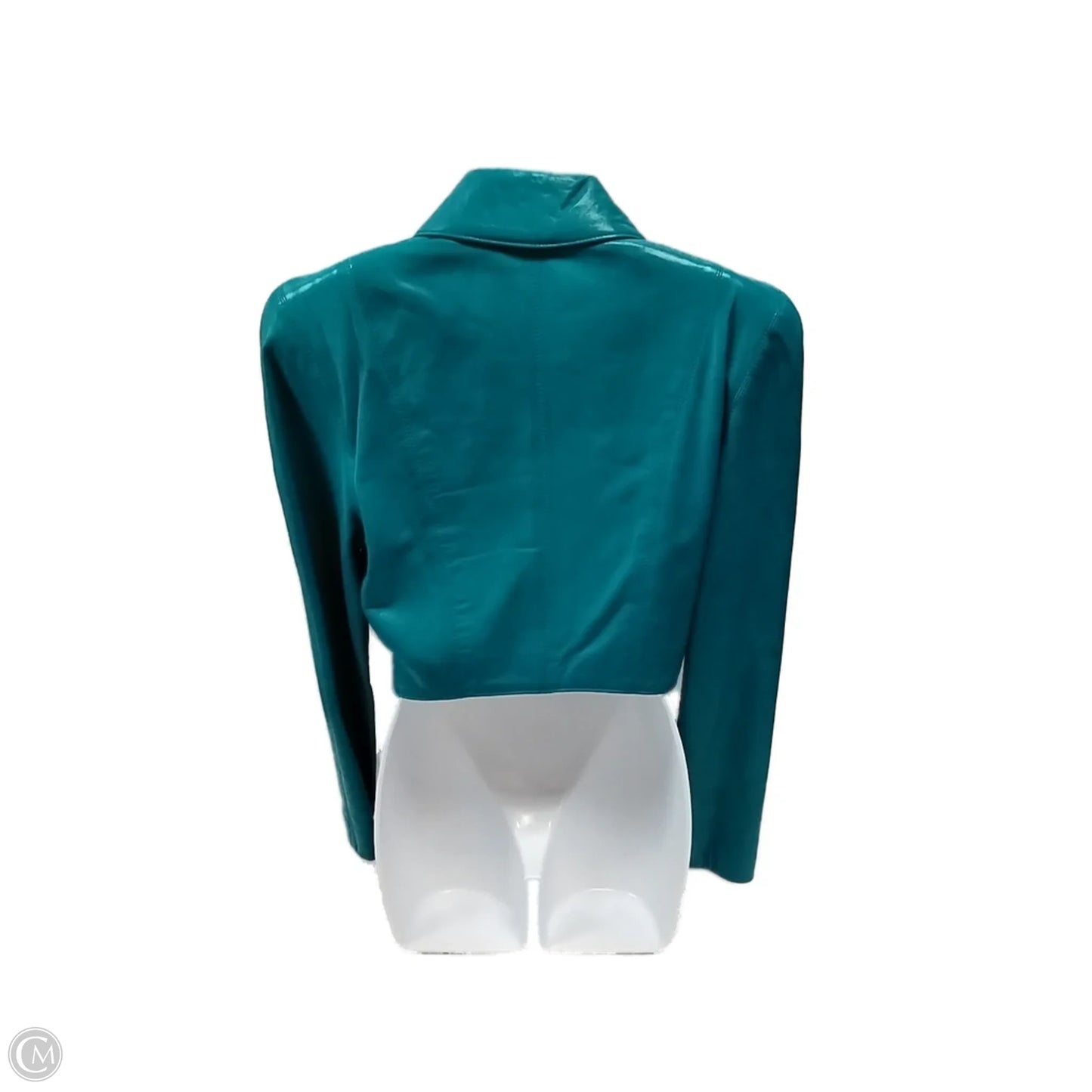 Jacket Leather By Clothes Mentor In Aqua, Size: S