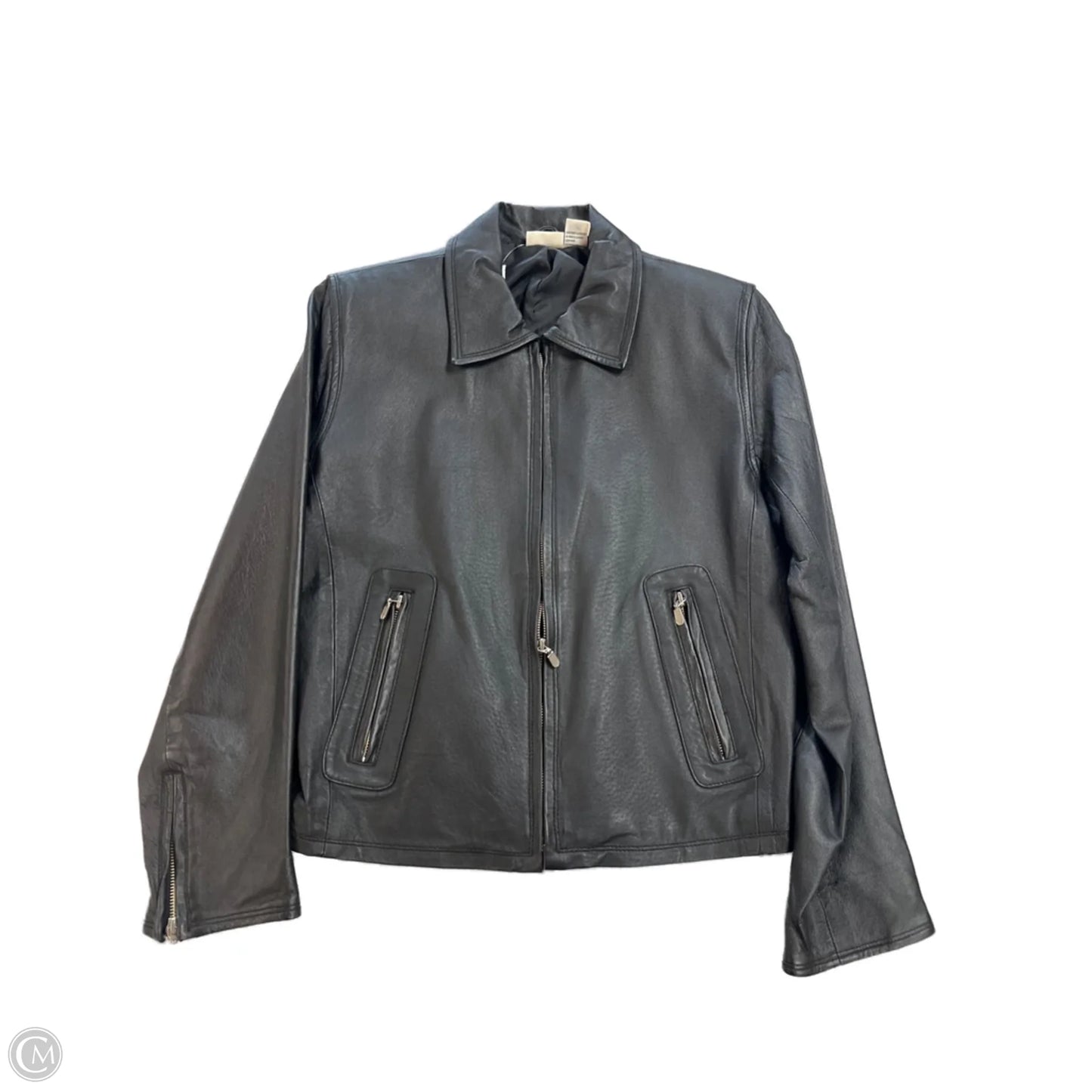 Jacket Leather By Clothes Mentor In Black, Size: 6
