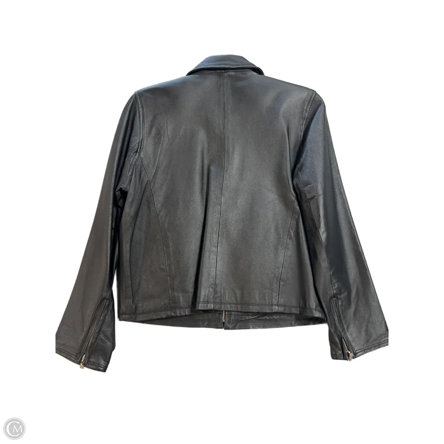 Jacket Leather By Clothes Mentor In Black, Size: 6