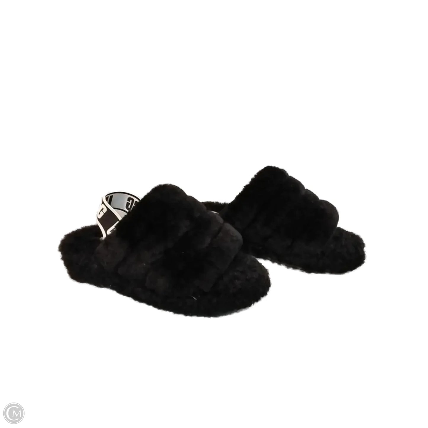 Slippers Designer By Ugg In Black, Size: 6