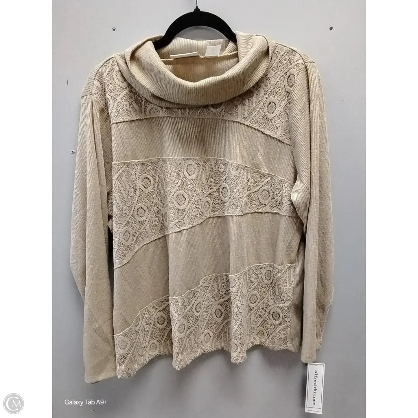 Sweater By Alfred Dunner In Tan, Size: L
