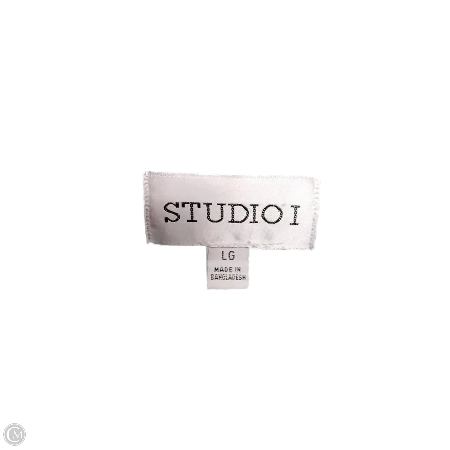 Sweater By Studio 1 In Grey, Size: L